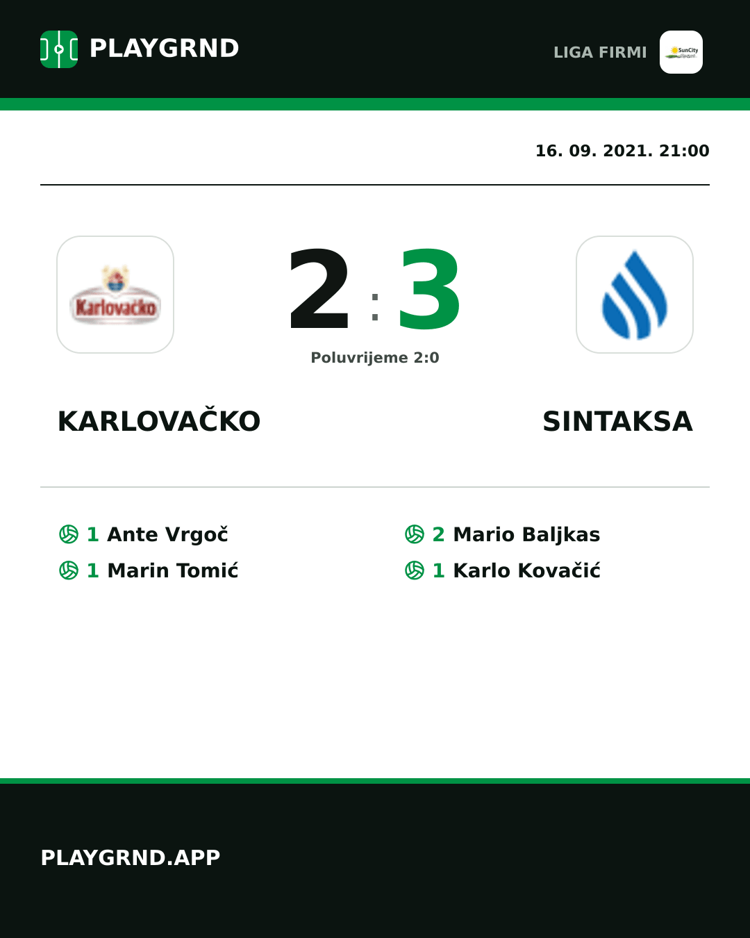 Instagram slika: Karlovačko 2:3 Sintaksa