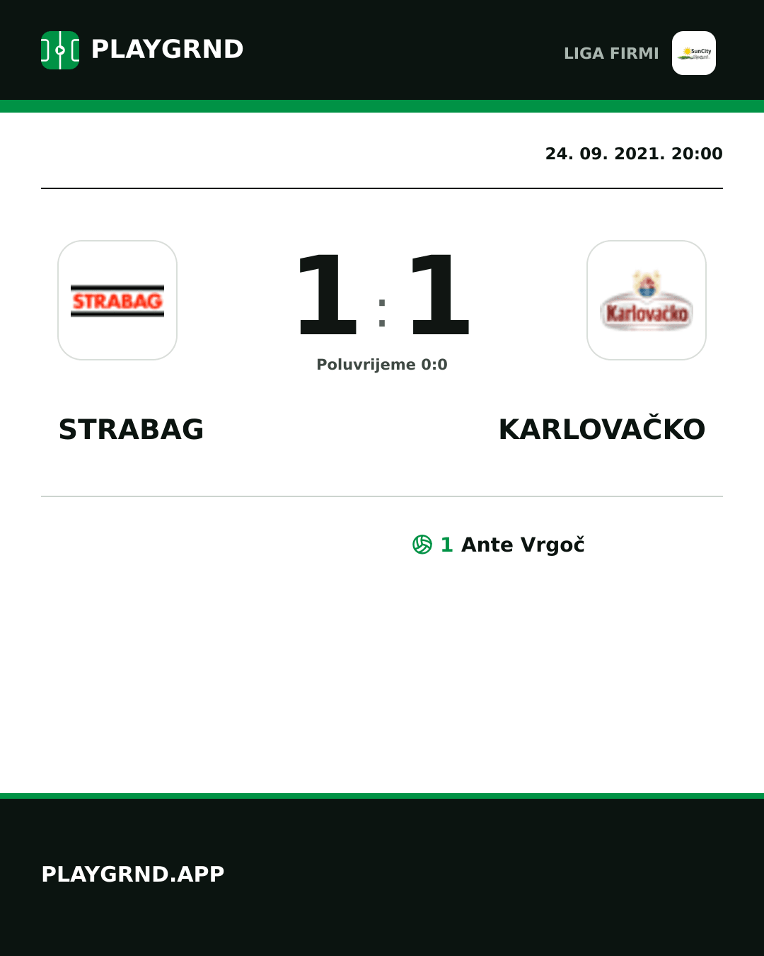Instagram slika: Strabag 1:1 Karlovačko