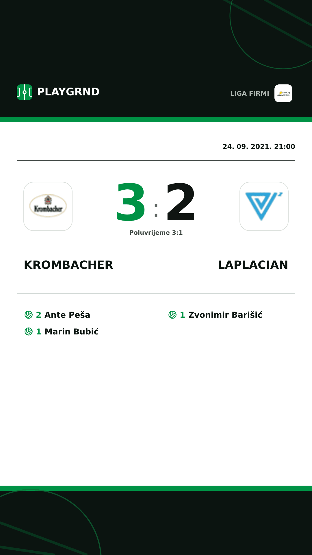 Instagram slika: Krombacher 3:2 Laplacian