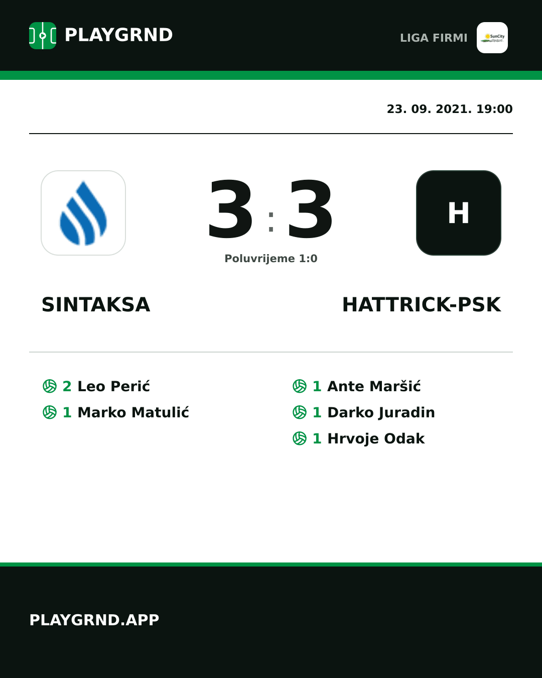 Instagram slika: Sintaksa 3:3 Hattrick-Psk