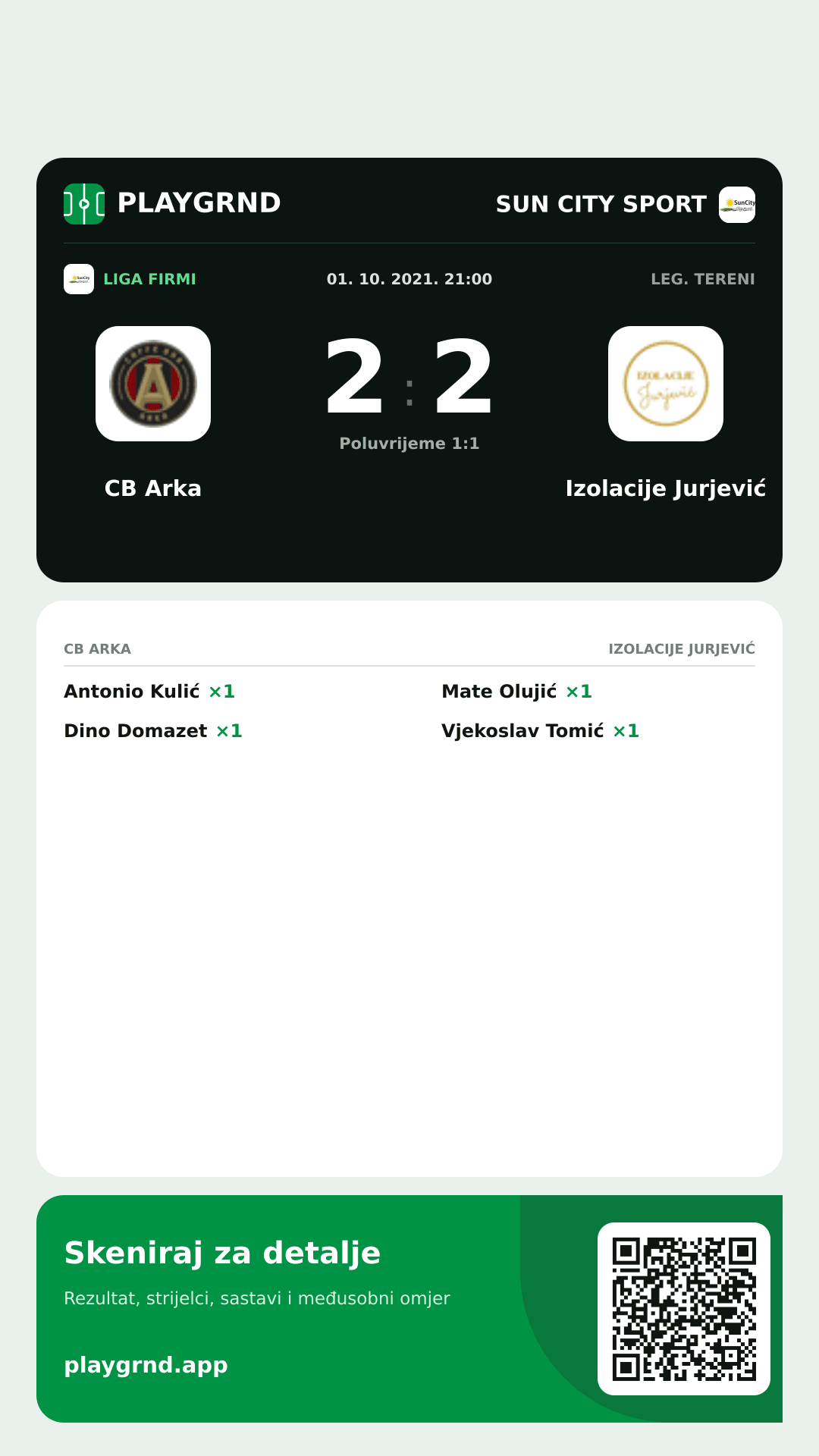 Story slika: CB Arka 2:2 Izolacije Jurjević