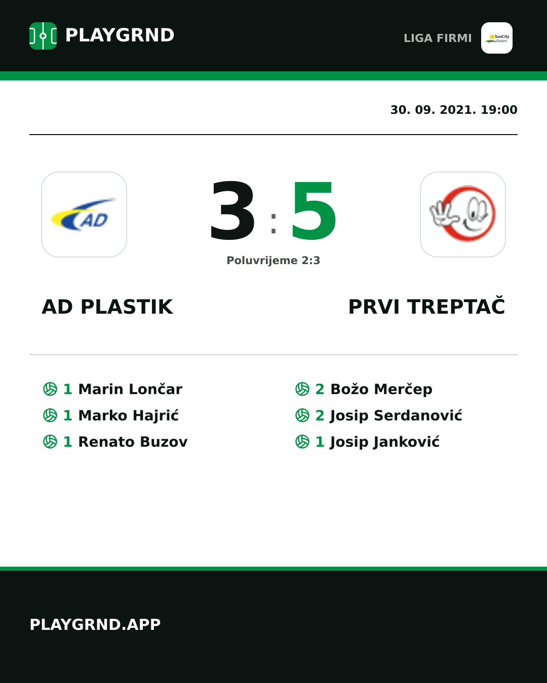 Instagram slika: AD Plastik 3:5 Prvi Treptač