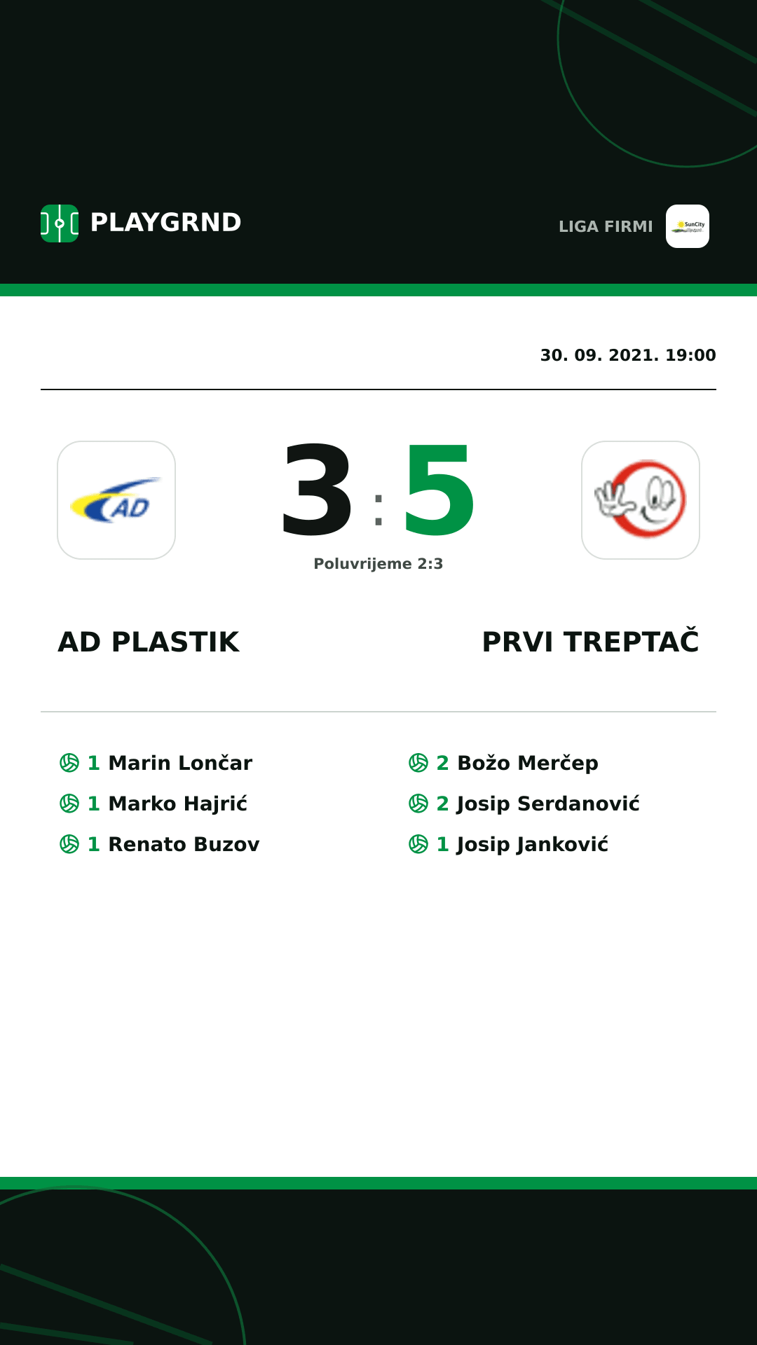 Instagram slika: AD Plastik 3:5 Prvi Treptač