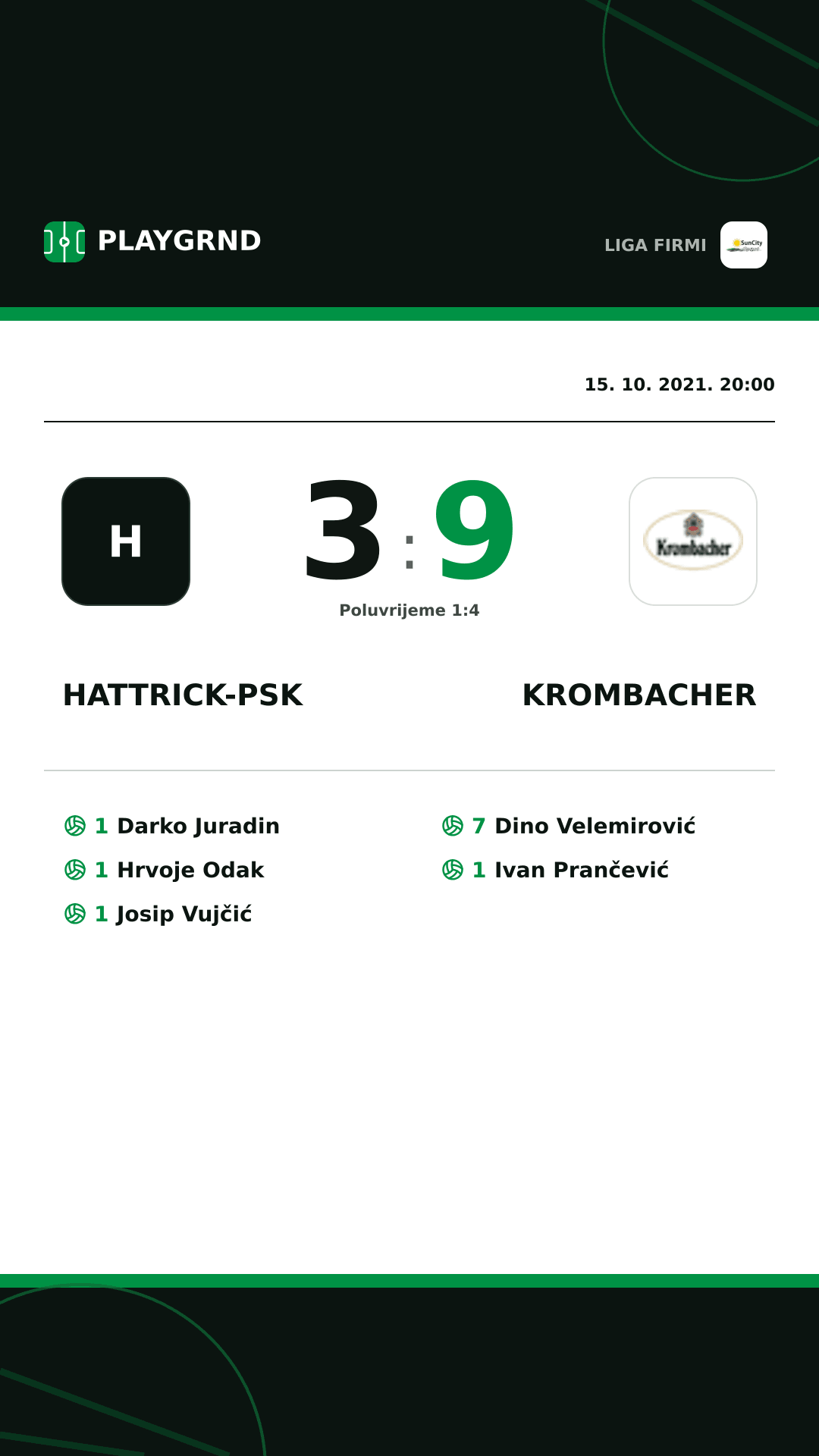 Instagram slika: Hattrick-Psk 3:9 Krombacher