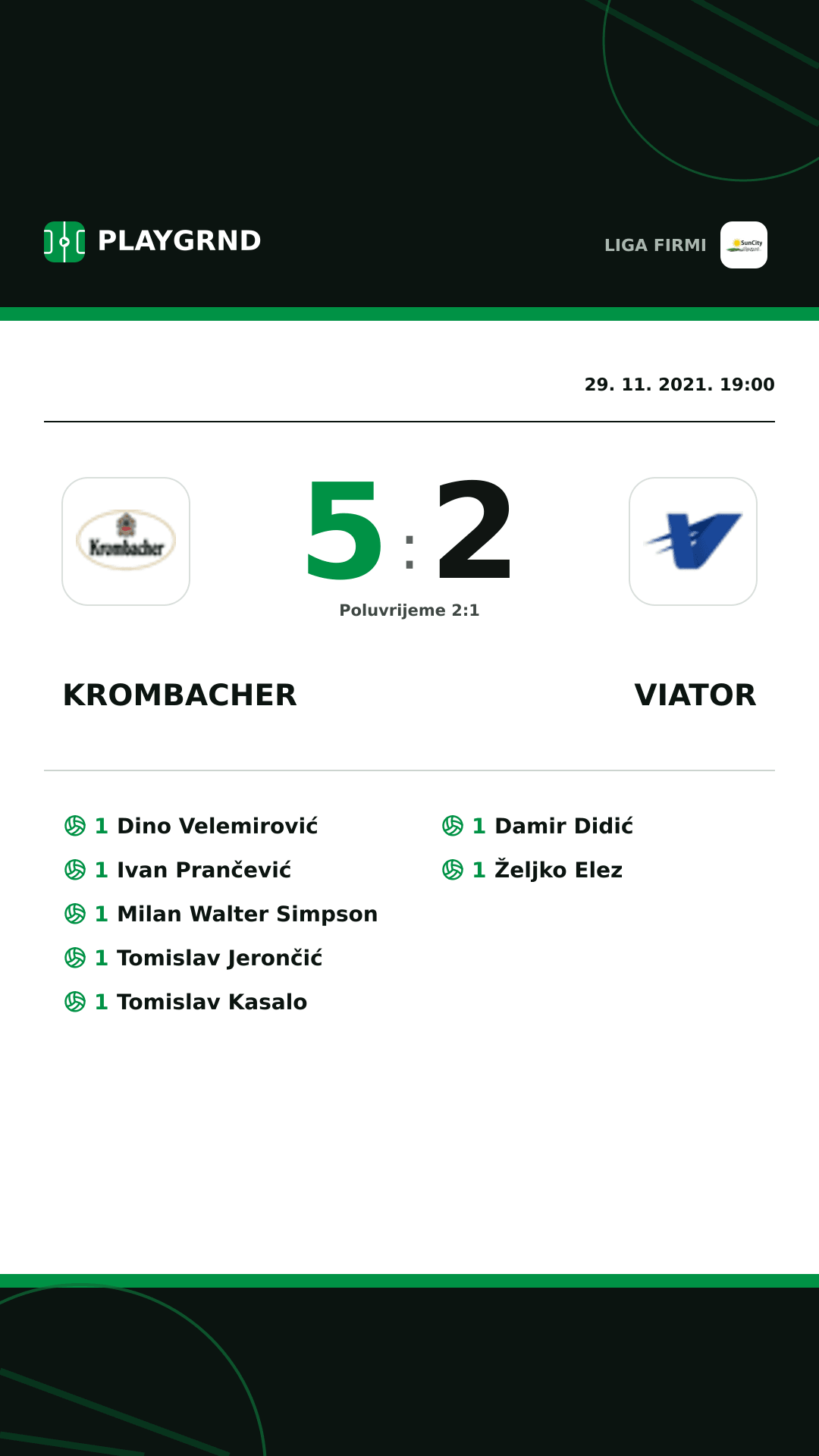 Instagram slika: Krombacher 5:2 Viator