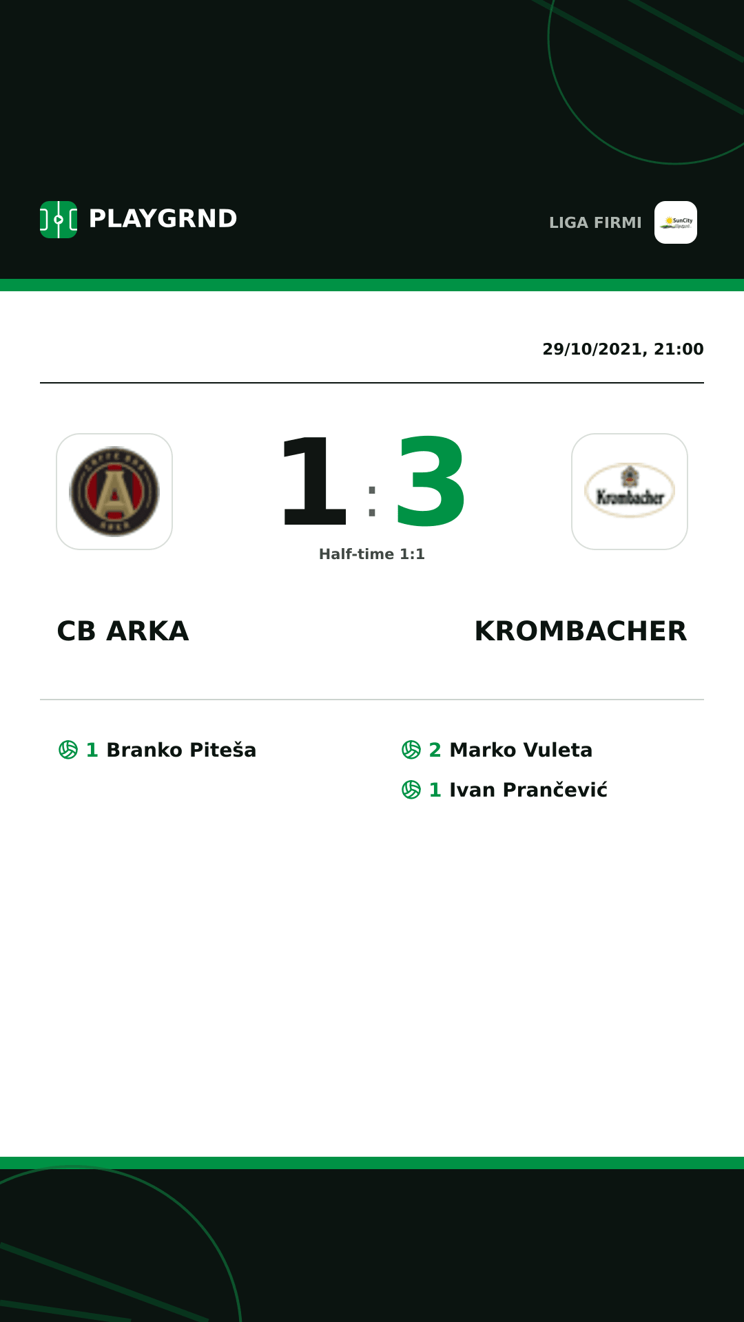 Instagram artwork: CB Arka 1:3 Krombacher