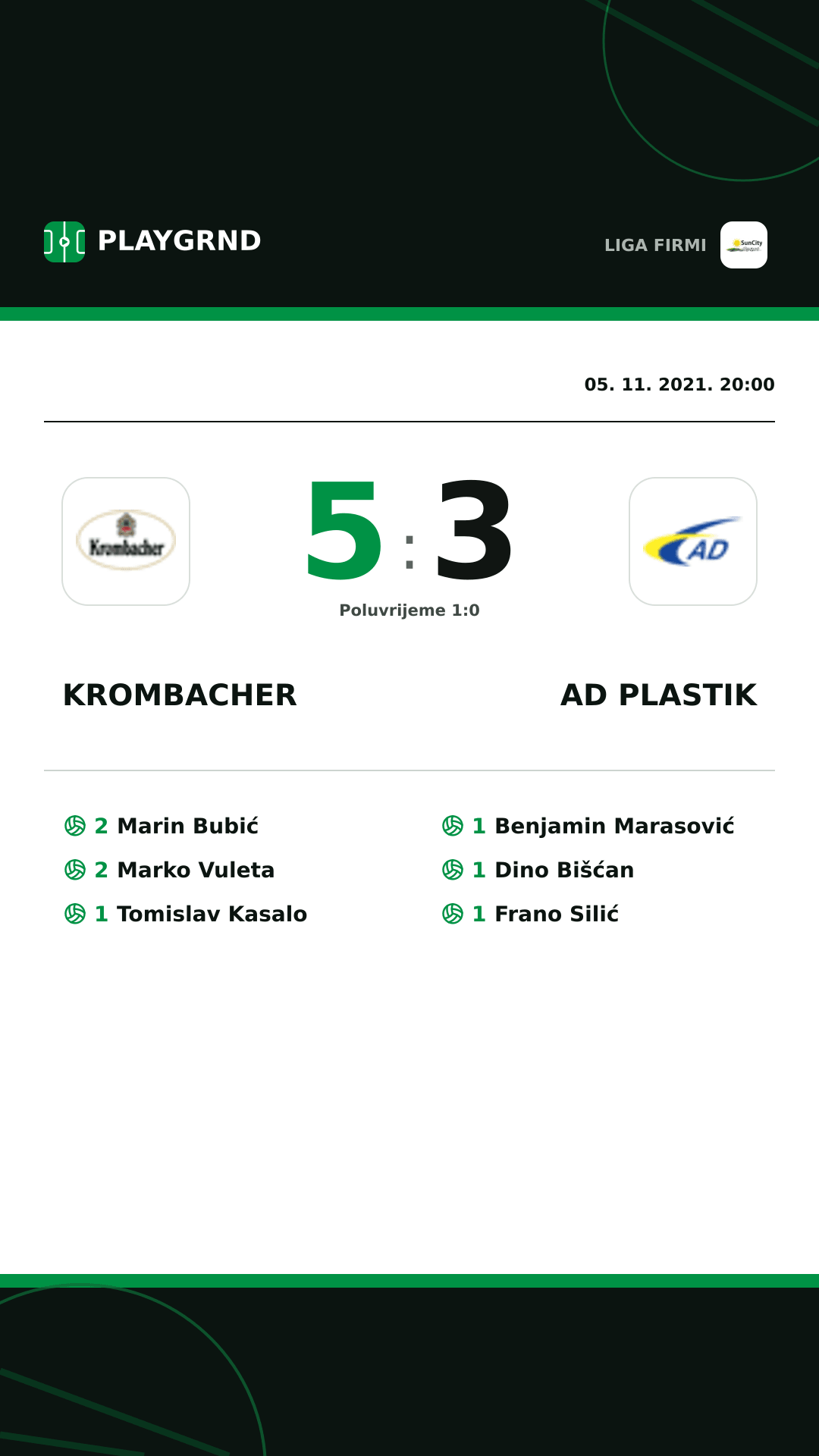 Instagram slika: Krombacher 5:3 AD Plastik