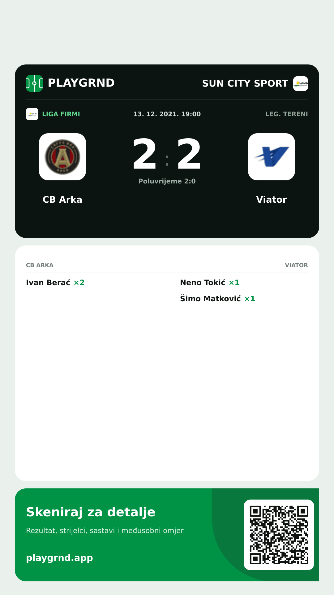 Story slika: CB Arka 2:2 Viator