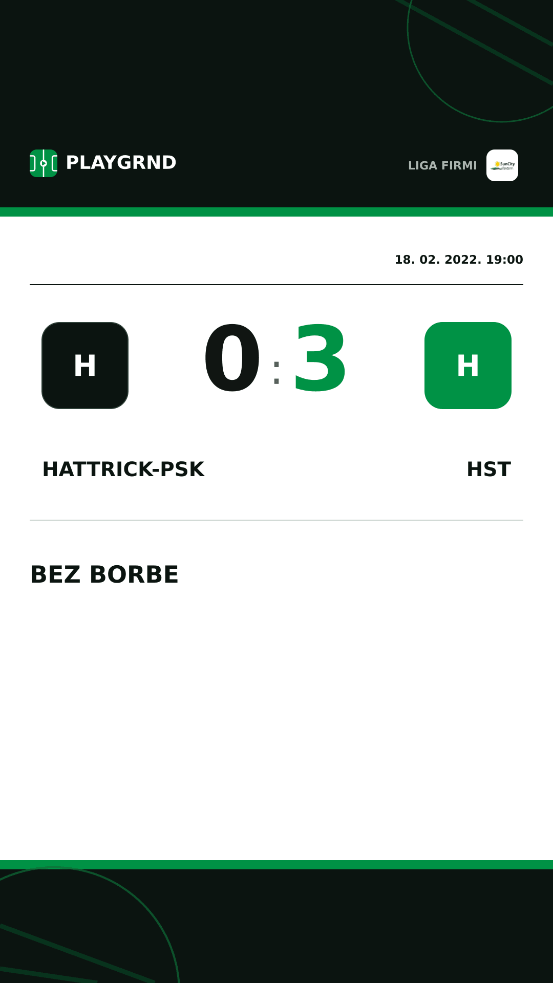 Instagram slika: Hattrick-Psk 0:3 Hst