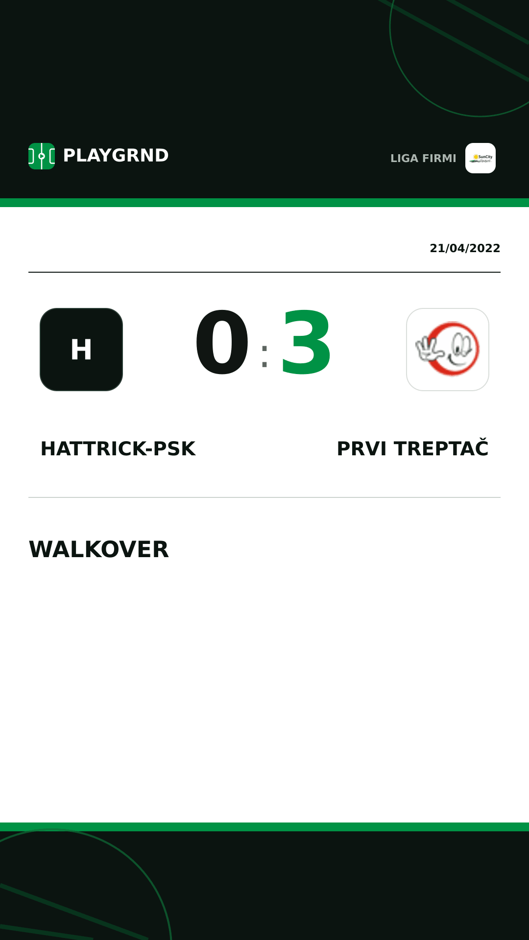 Instagram artwork: Hattrick-Psk 0:3 Prvi Treptač