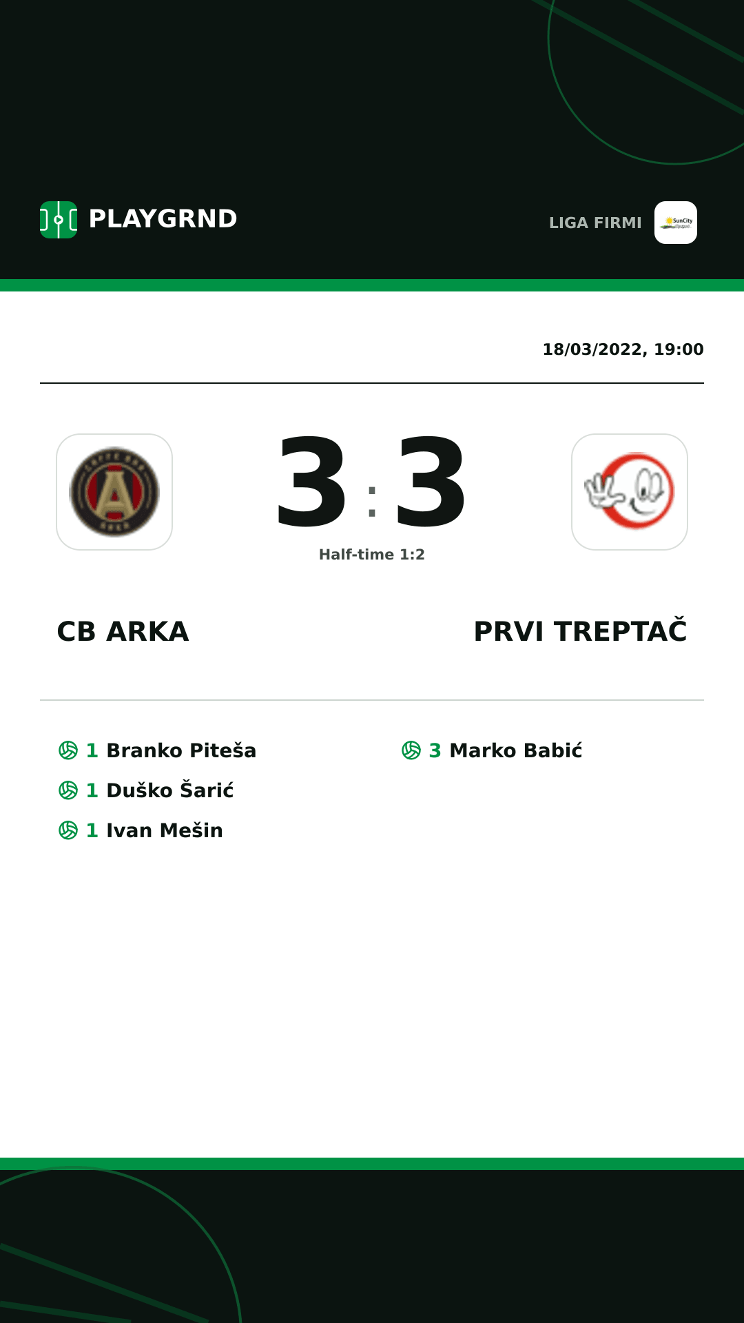Instagram artwork: CB Arka 3:3 Prvi Treptač