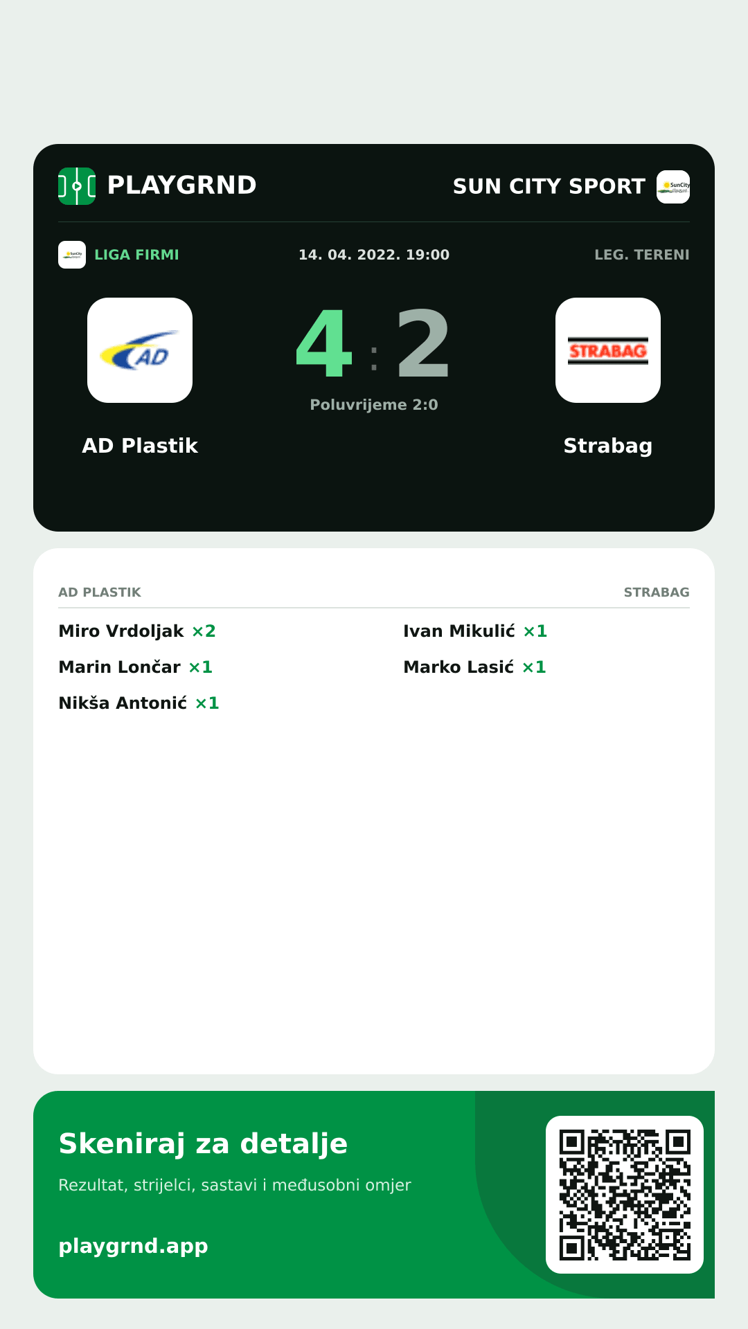 Story slika: AD Plastik 4:2 Strabag