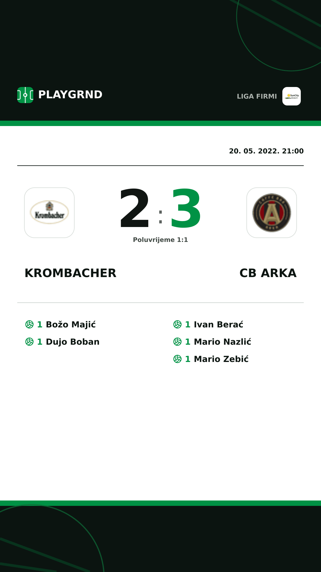 Instagram slika: Krombacher 2:3 CB Arka