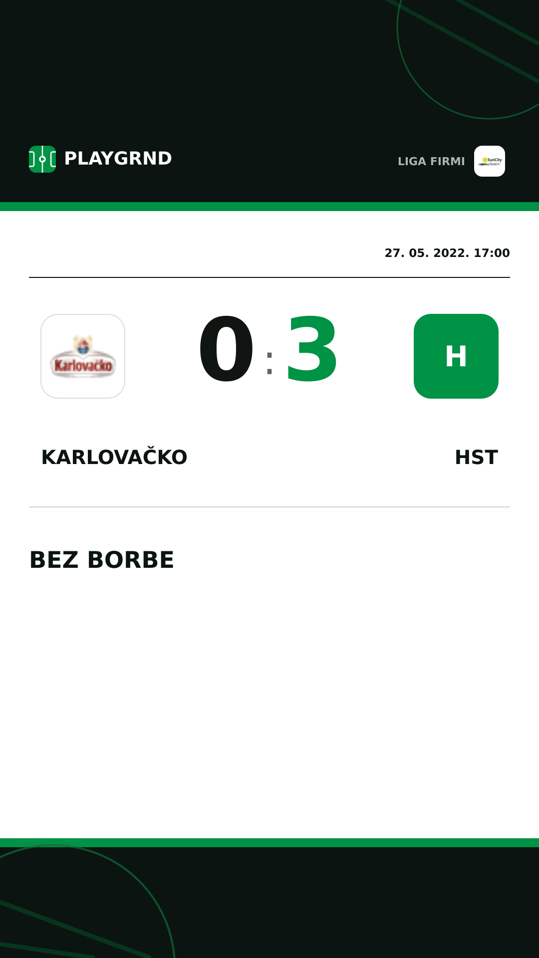 Instagram slika: Karlovačko 0:3 Hst
