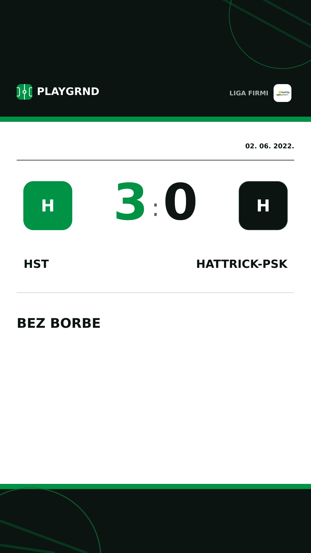 Instagram slika: Hst 3:0 Hattrick-Psk