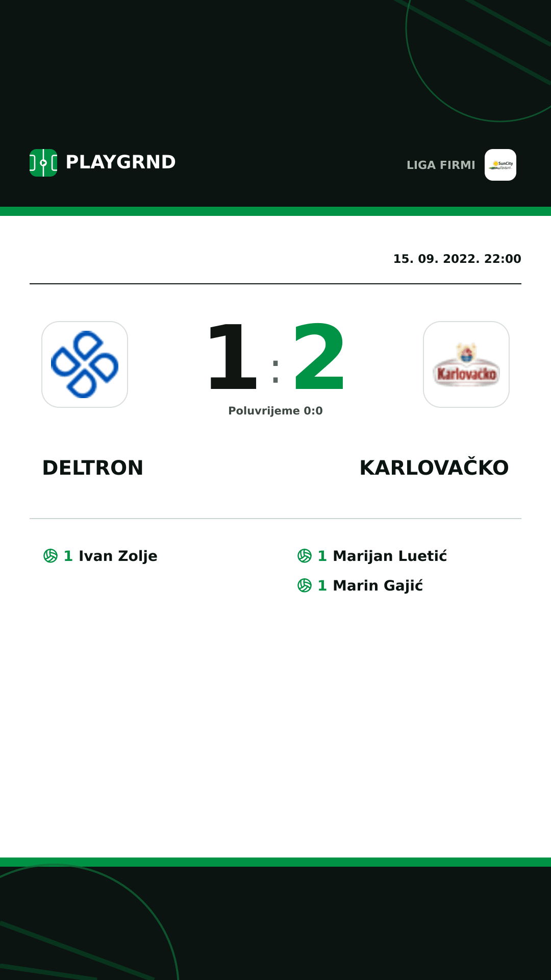 Instagram slika: Deltron 1:2 Karlovačko
