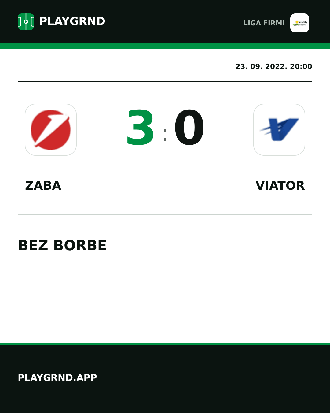 Instagram slika: Zaba 3:0 Viator