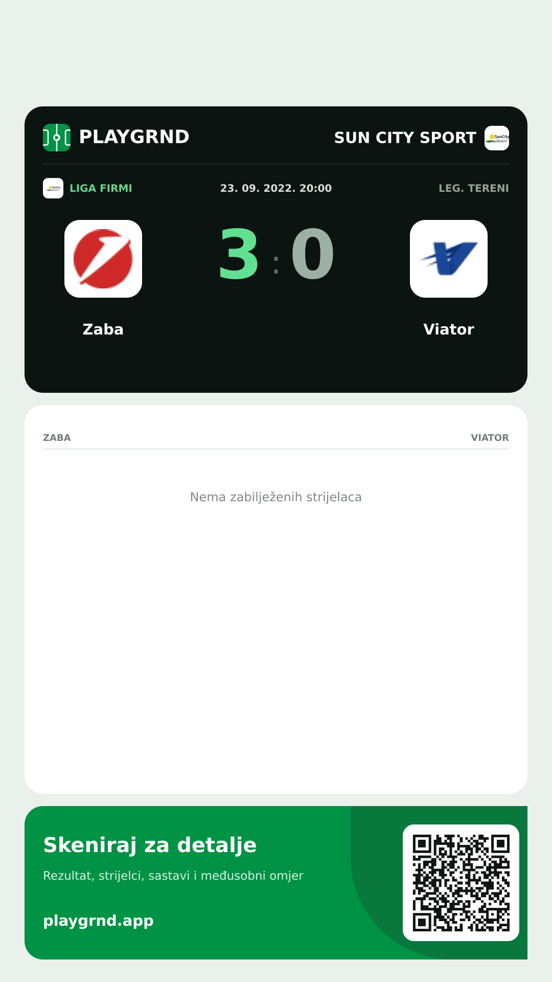 Story slika: Zaba 3:0 Viator