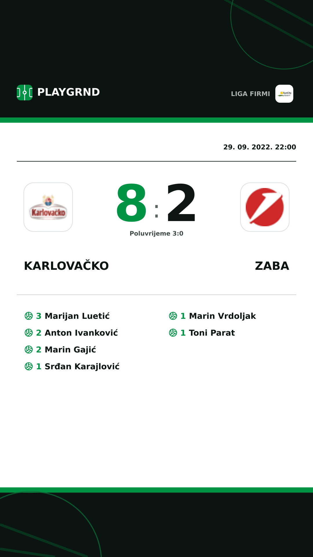 Instagram slika: Karlovačko 8:2 Zaba