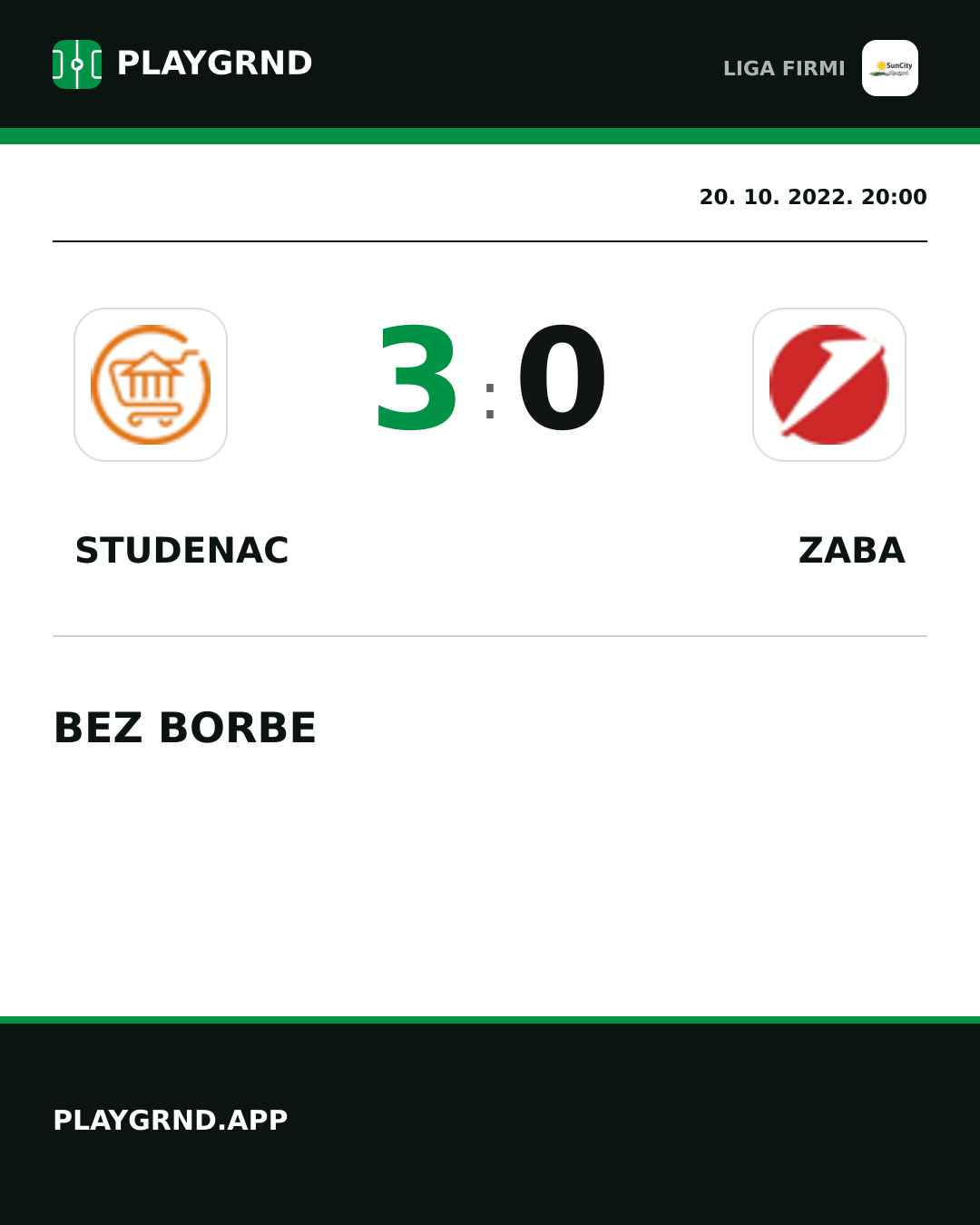 Instagram slika: Studenac 3:0 Zaba