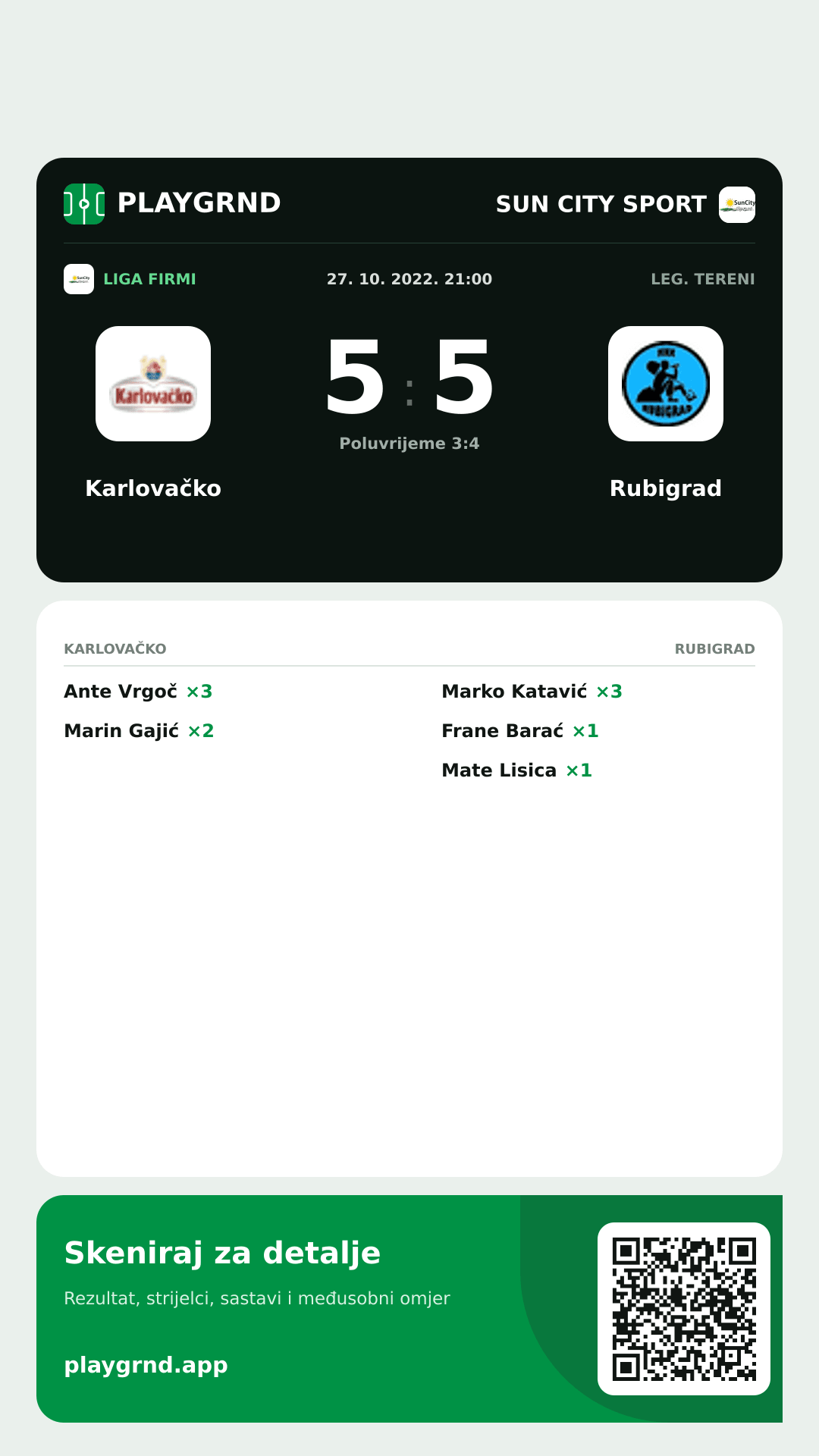Story slika: Karlovačko 5:5 Rubigrad
