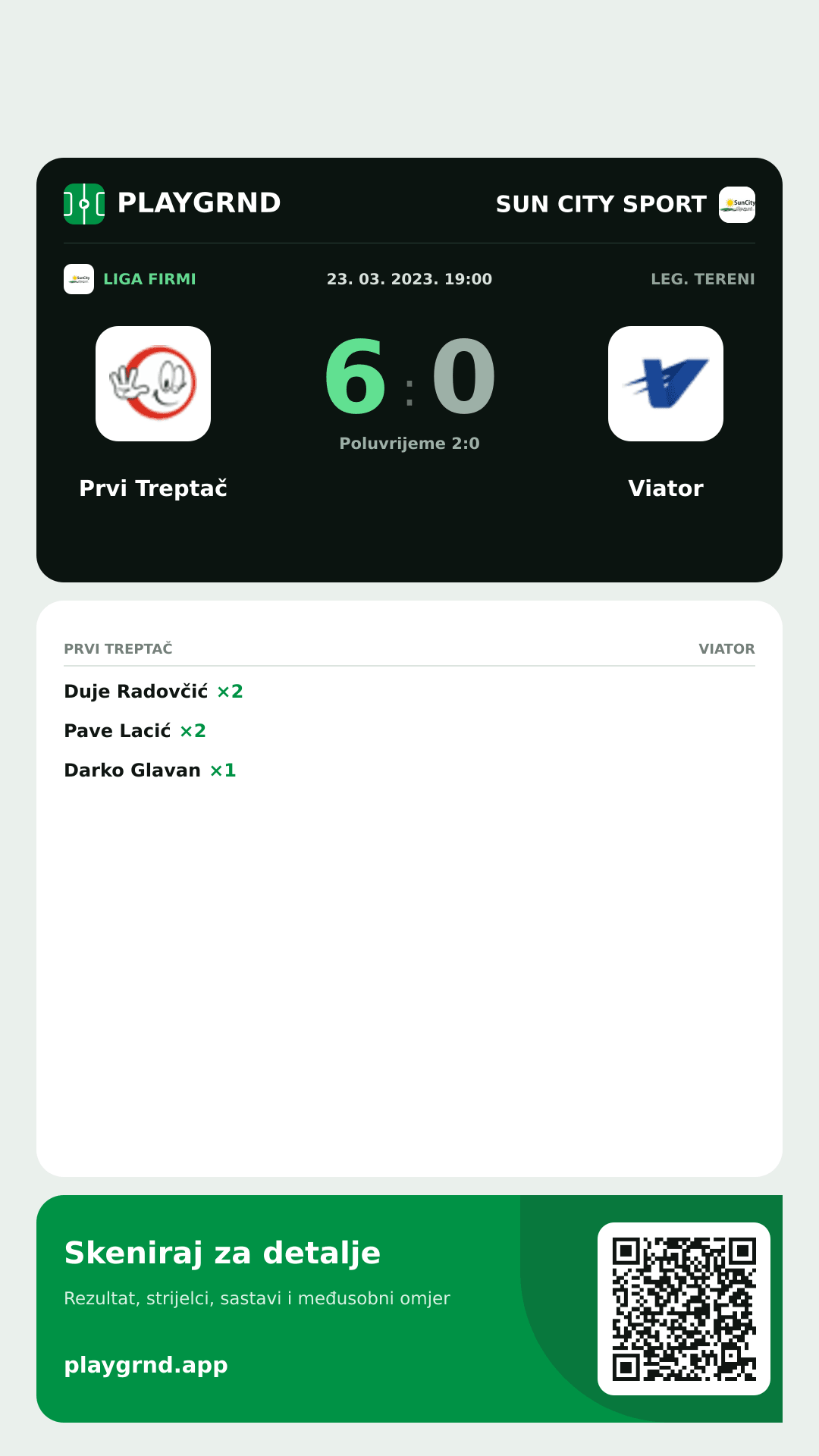 Story slika: Prvi Treptač 6:0 Viator