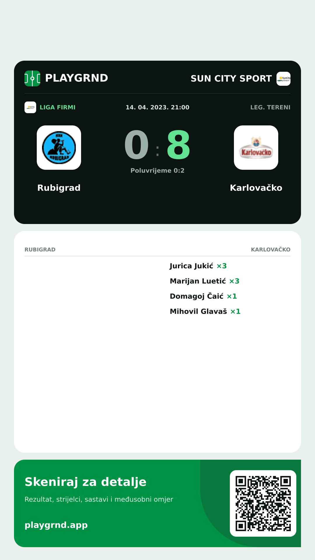 Story slika: Rubigrad 0:8 Karlovačko