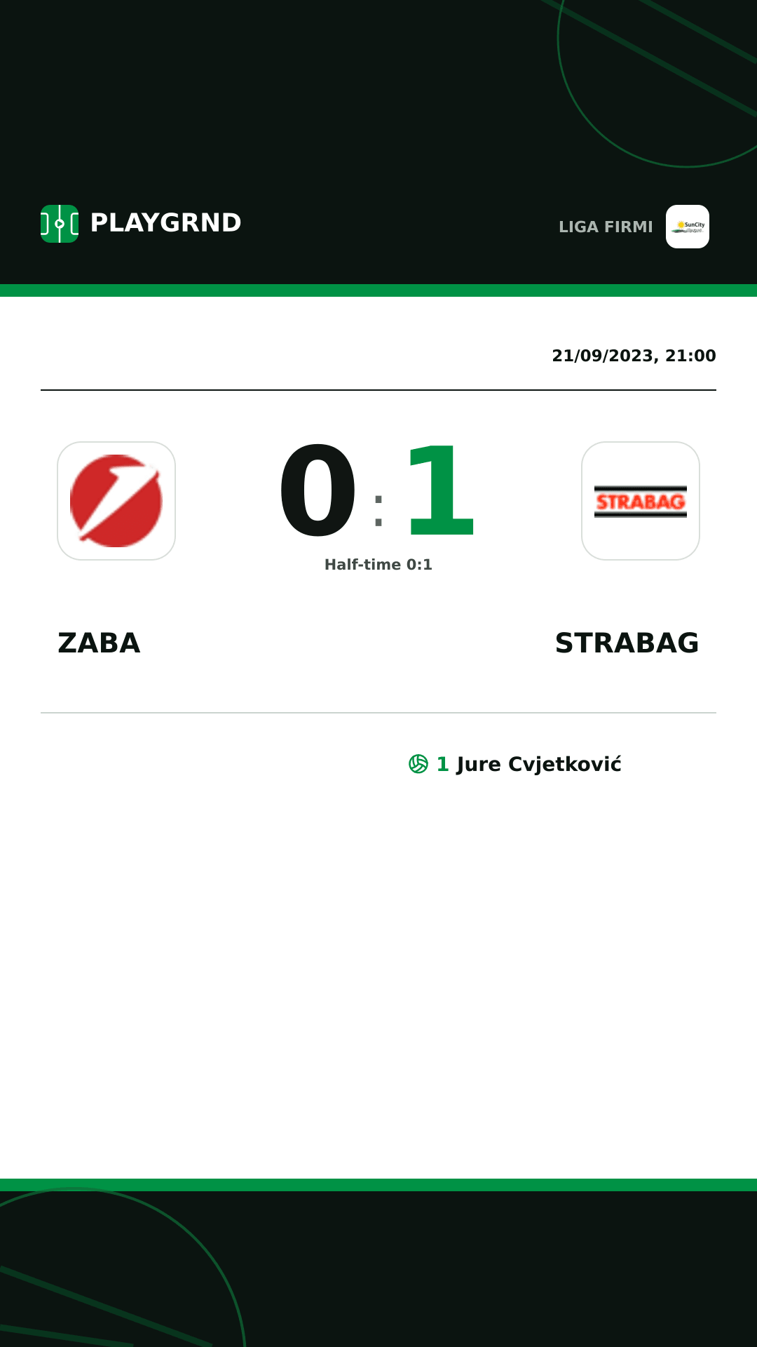 Instagram artwork: Zaba 0:1 Strabag