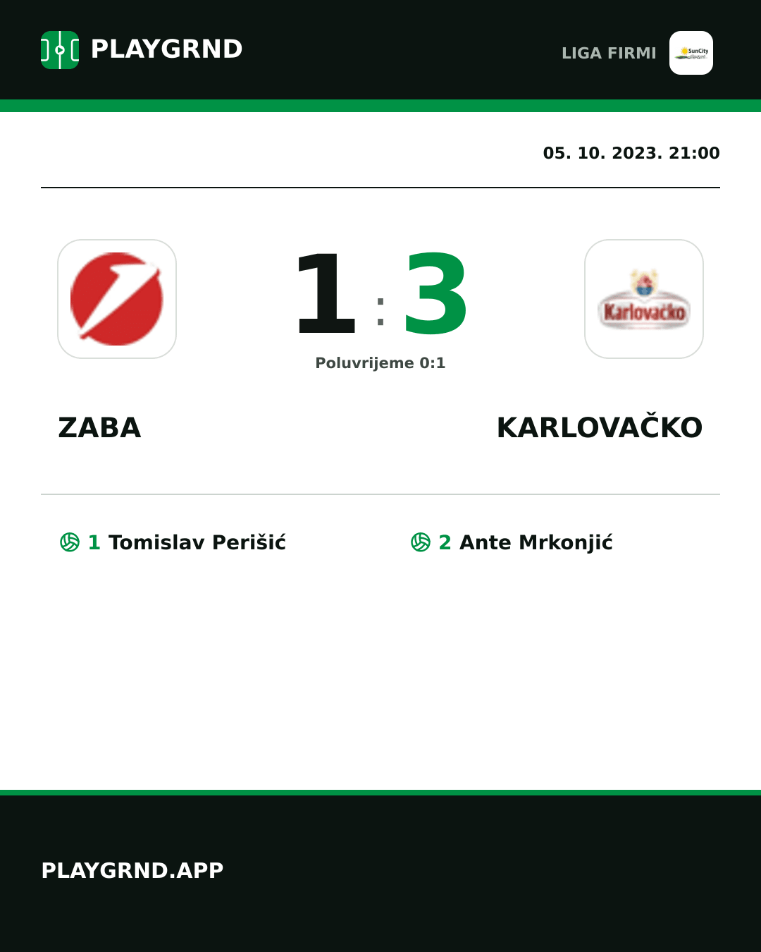 Instagram slika: Zaba 1:3 Karlovačko