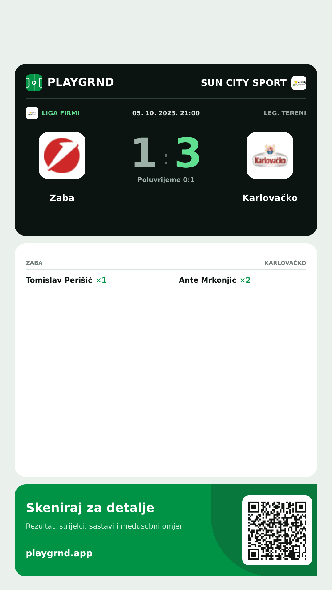 Story image: Zaba 1:3 Karlovačko