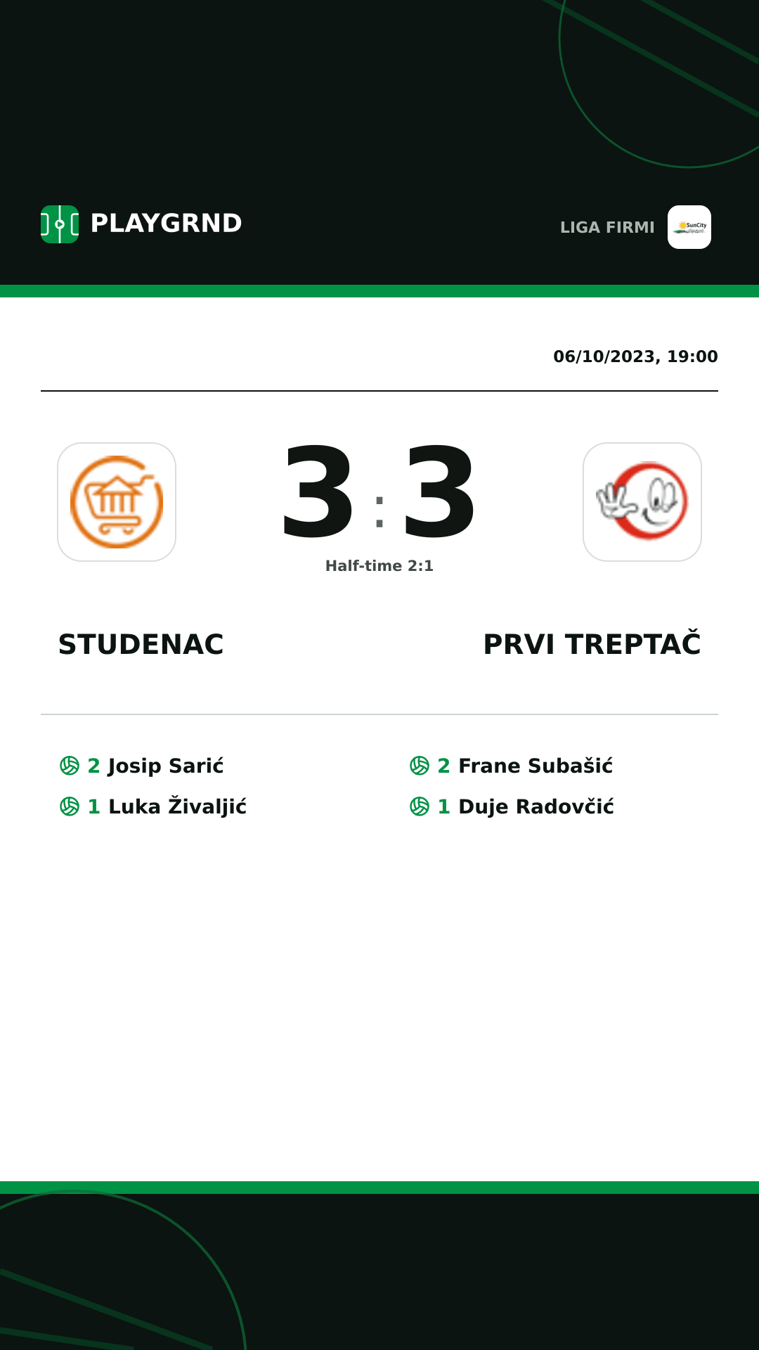 Instagram artwork: Studenac 3:3 Prvi Treptač