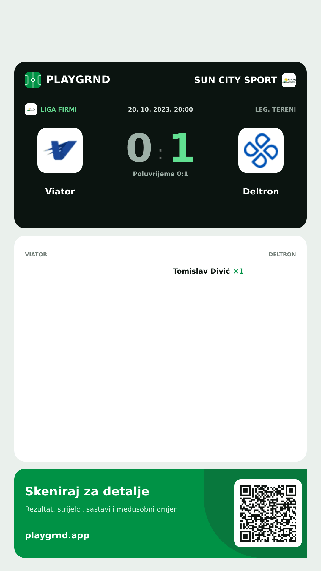 Story slika: Viator 0:1 Deltron