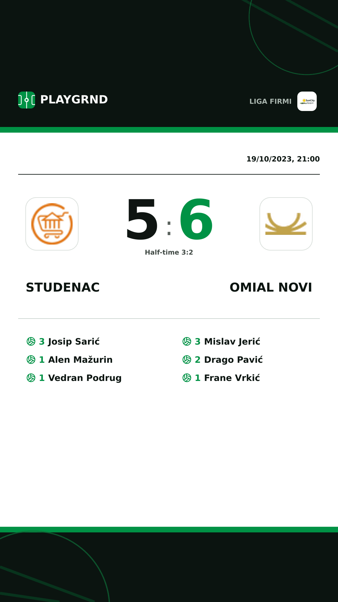 Instagram artwork: Studenac 5:6 Omial Novi