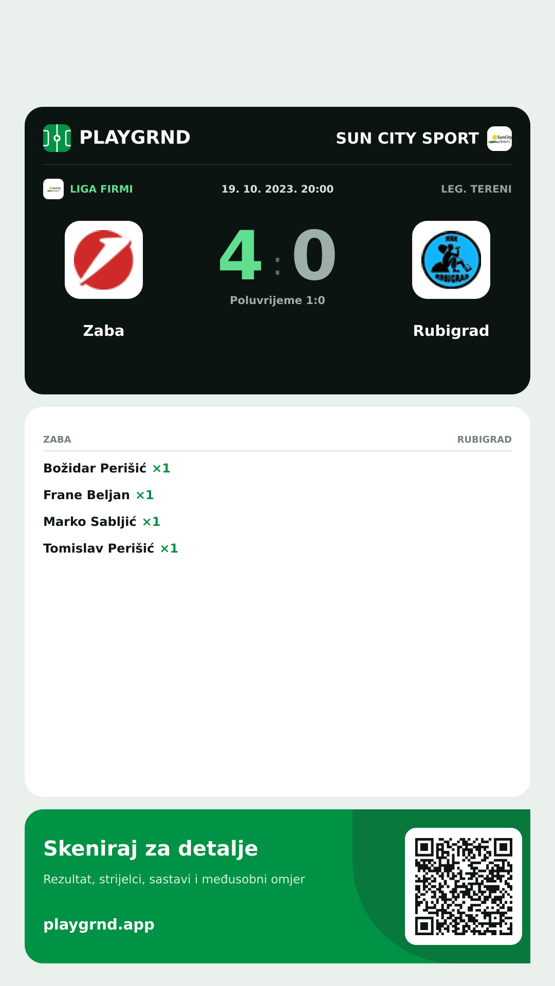 Story image: Zaba 4:0 Rubigrad
