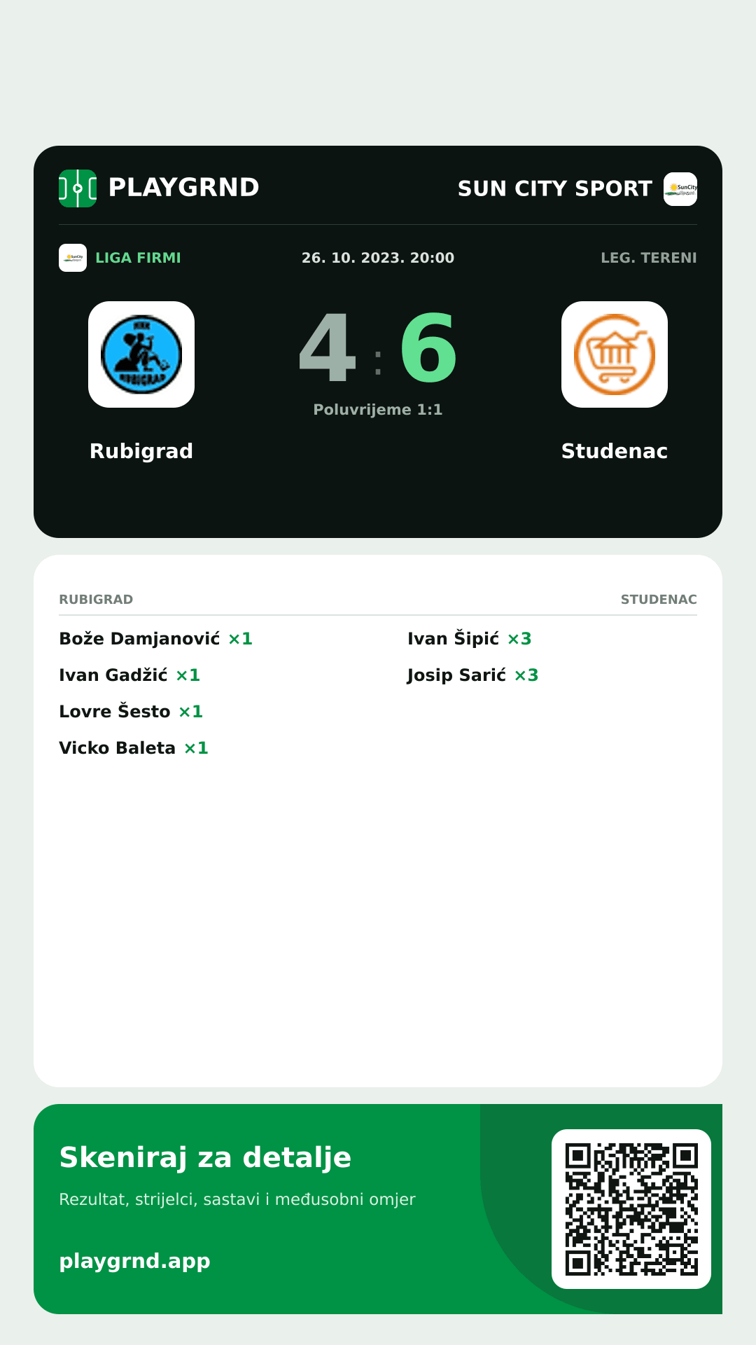 Story image: Rubigrad 4:6 Studenac