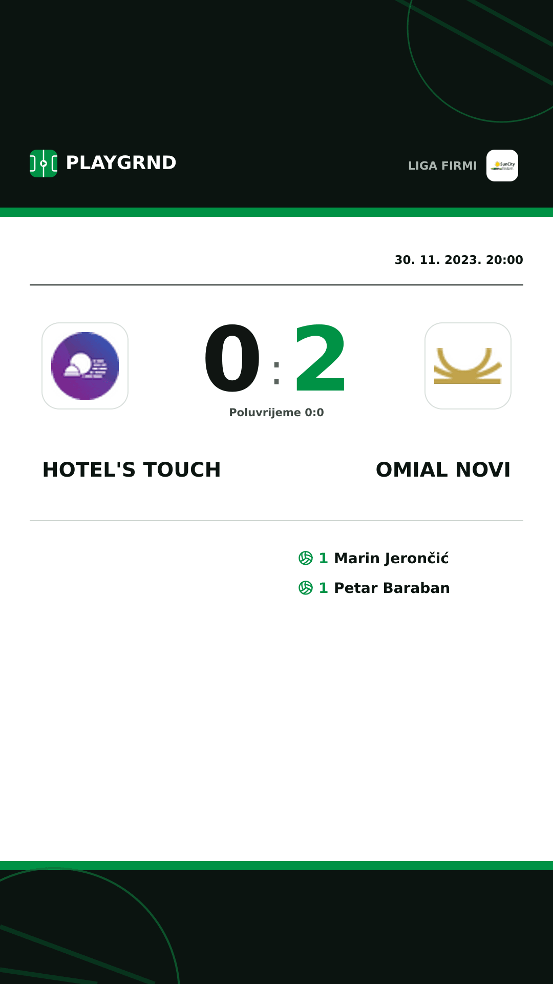 Instagram slika: Hotel's Touch 0:2 Omial Novi