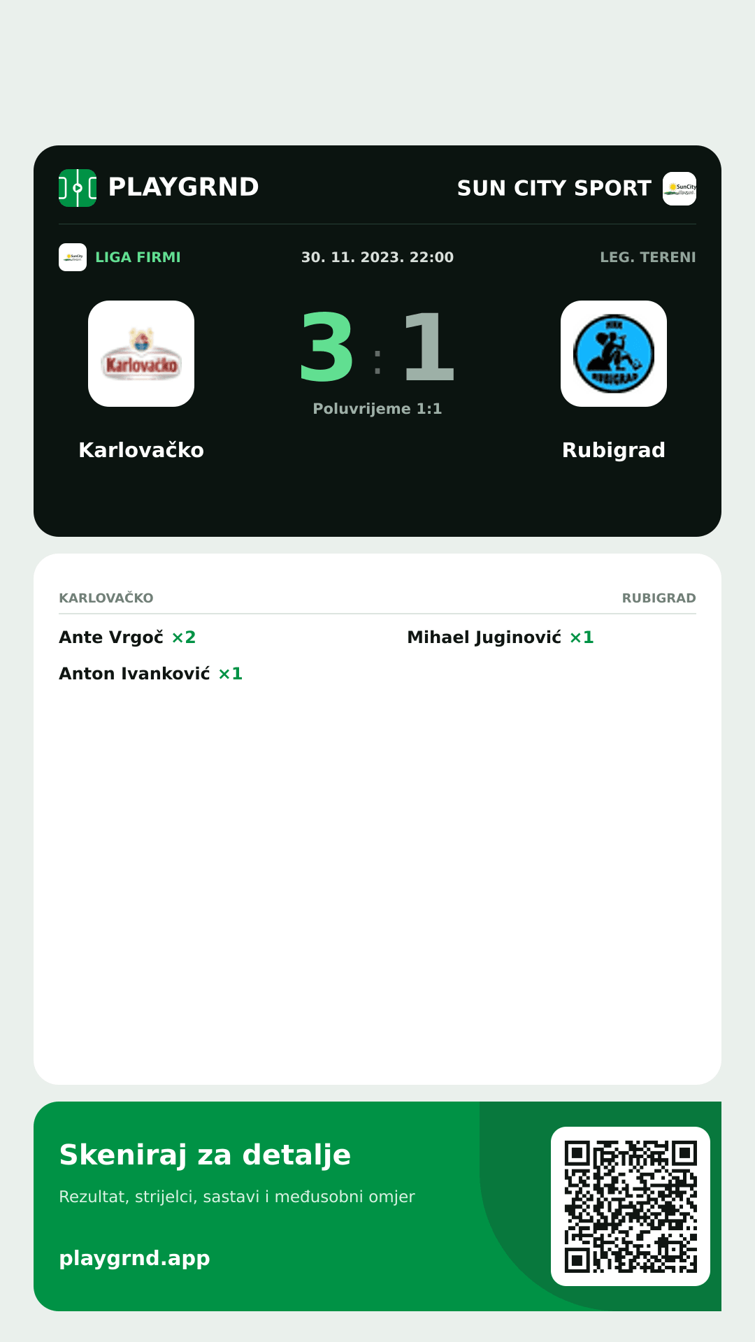 Story slika: Karlovačko 3:1 Rubigrad