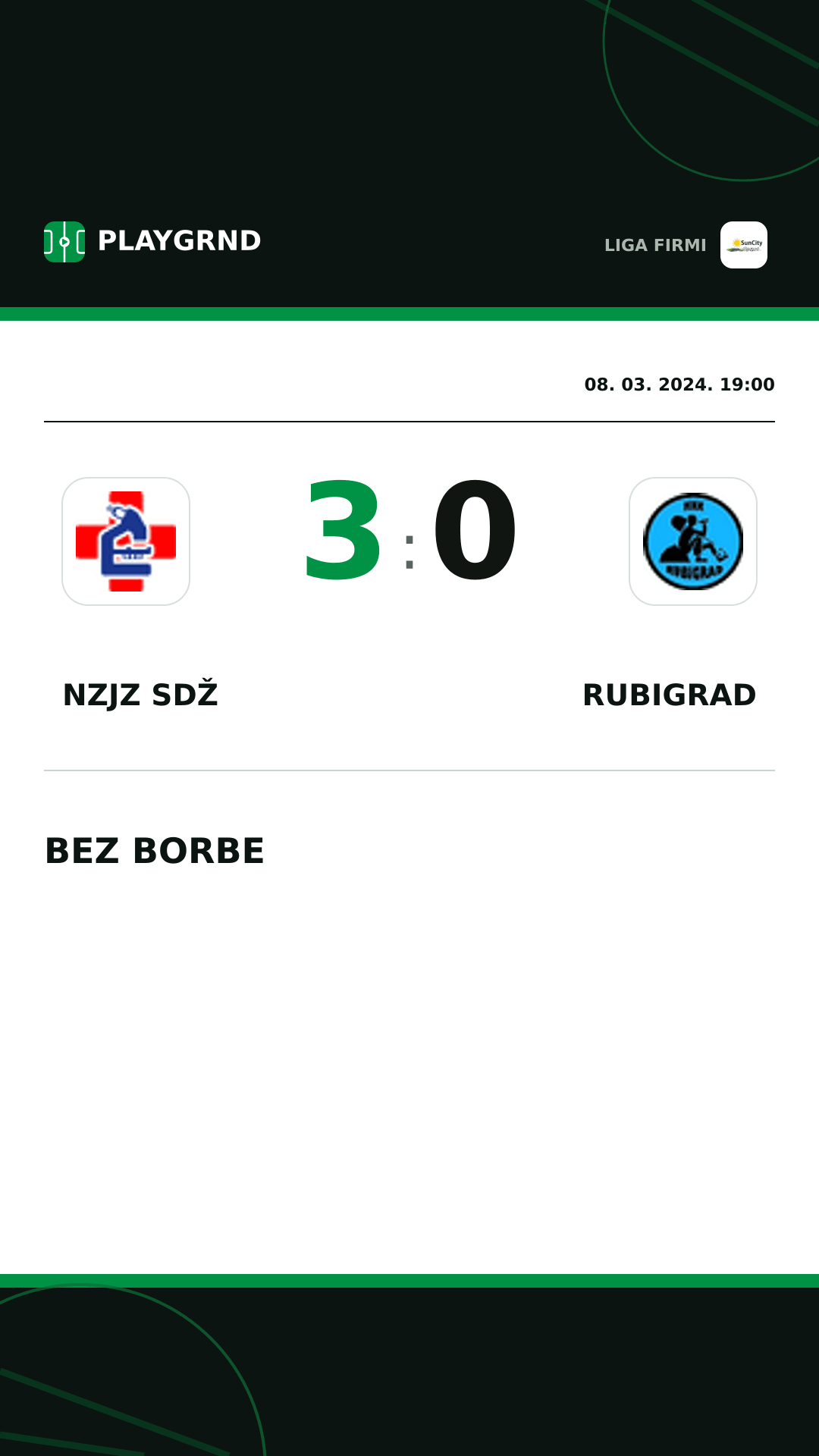 Instagram slika: Nzjz Sdž 3:0 Rubigrad
