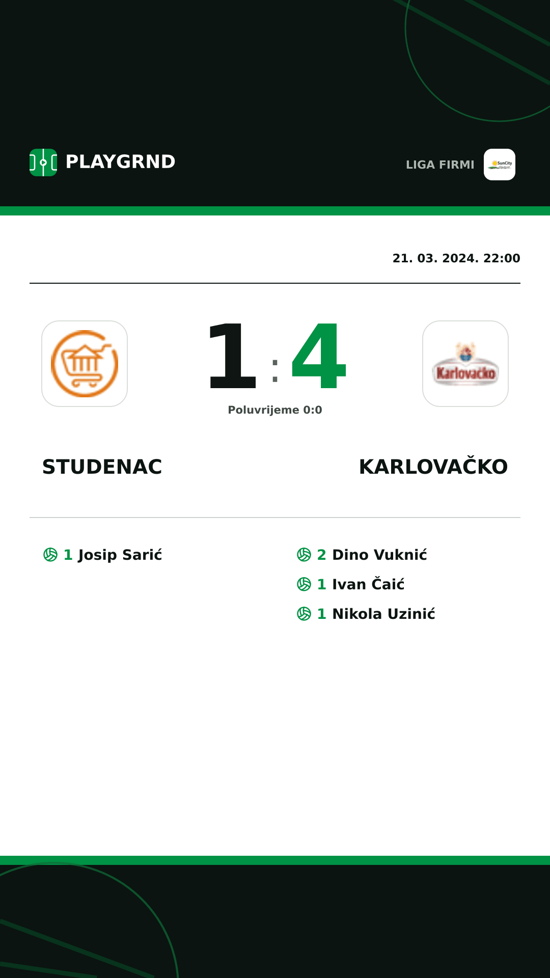 Instagram slika: Studenac 1:4 Karlovačko