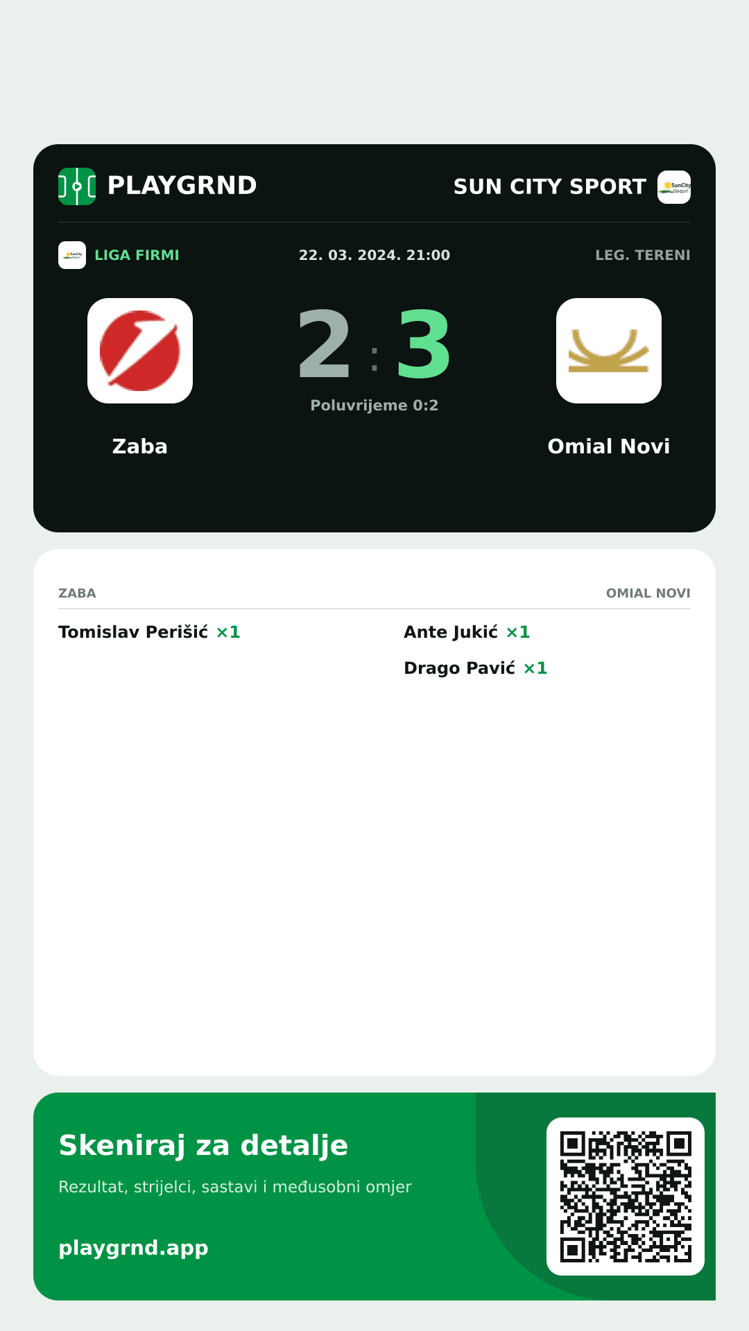 Story slika: Zaba 2:3 Omial Novi