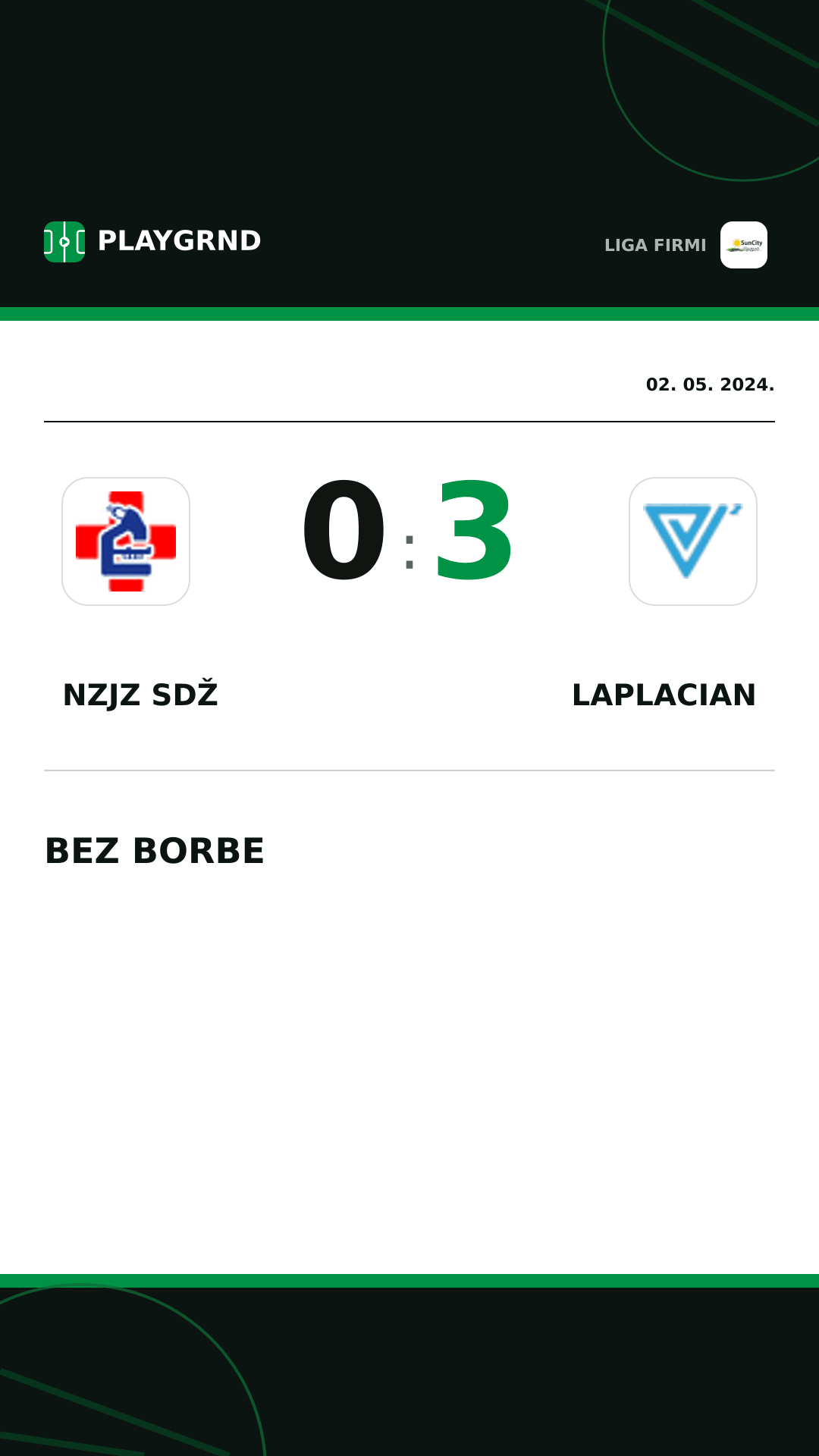 Instagram slika: Nzjz Sdž 0:3 Laplacian