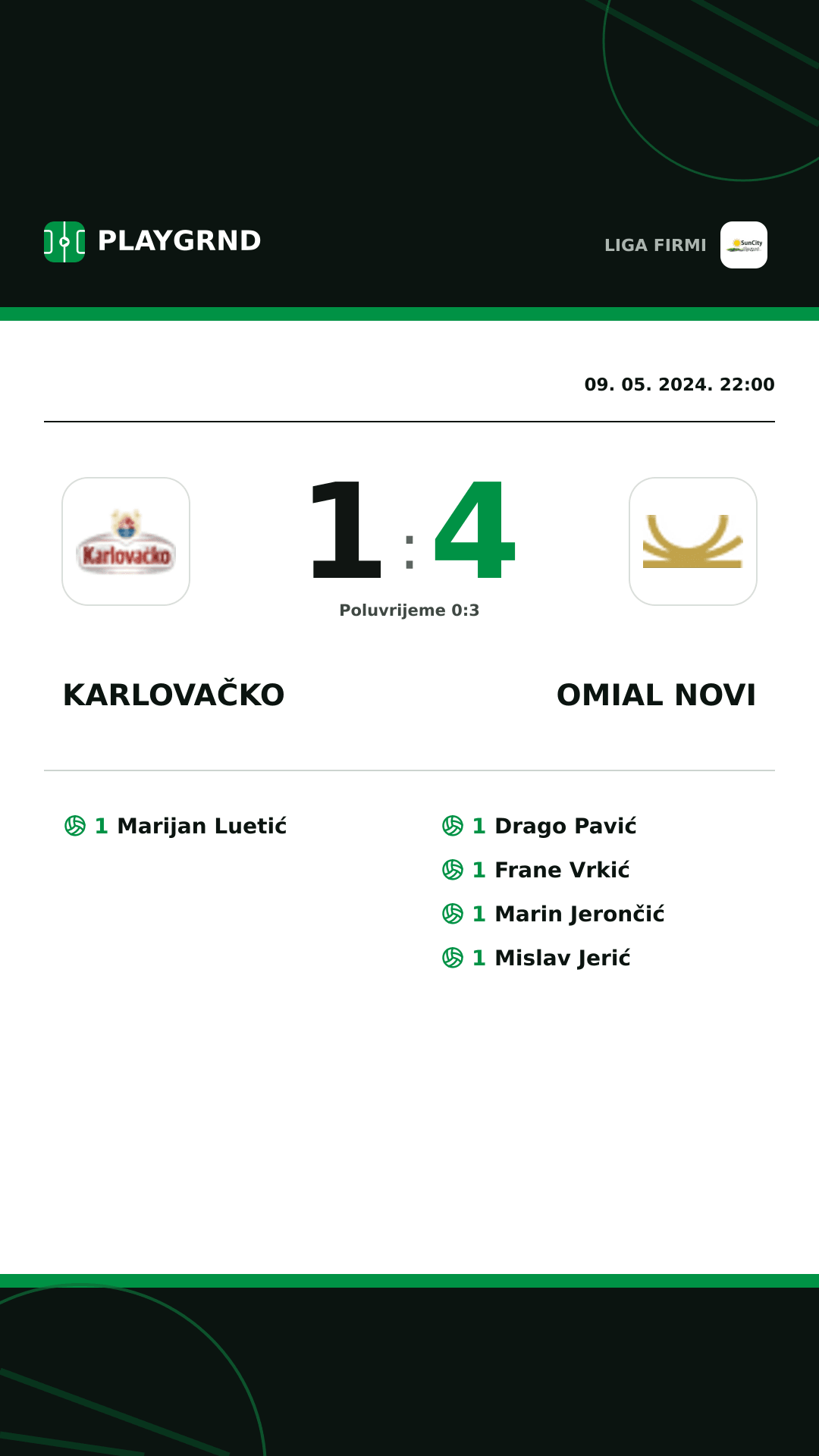 Instagram slika: Karlovačko 1:4 Omial Novi