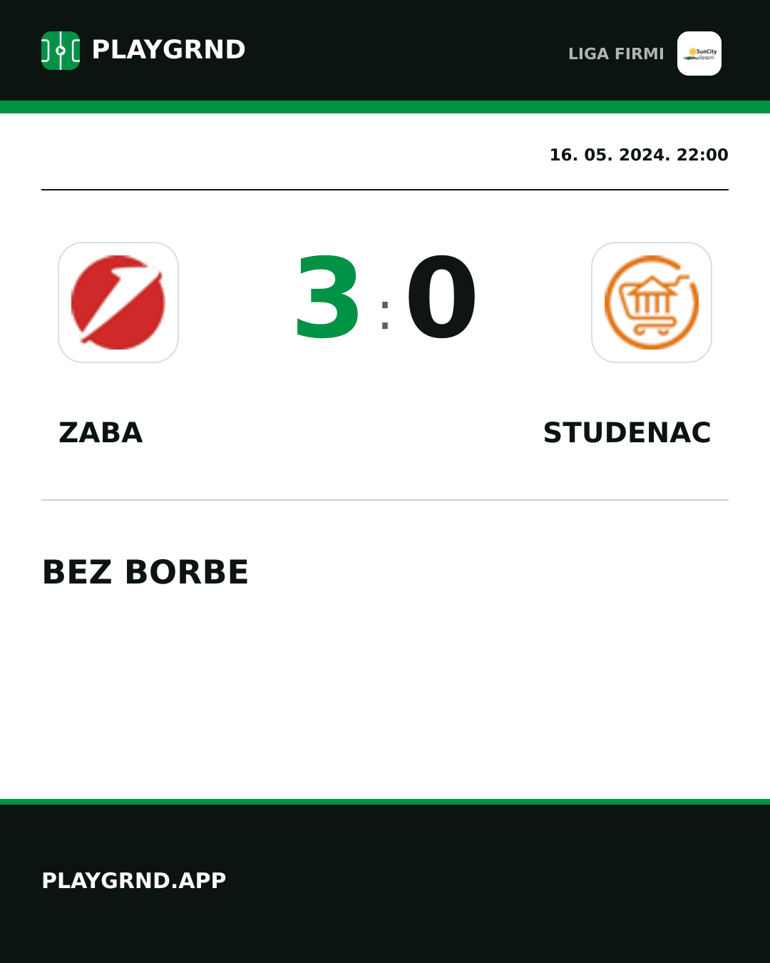 Instagram slika: Zaba 3:0 Studenac