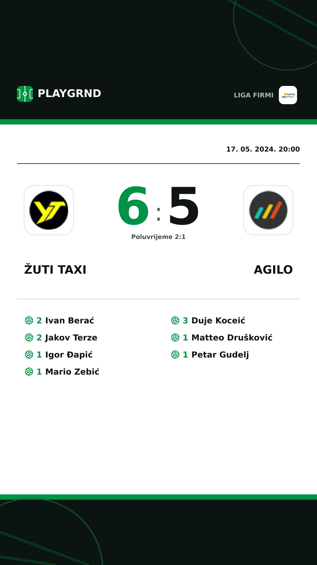 Instagram slika: Žuti Taxi 6:5 Agilo