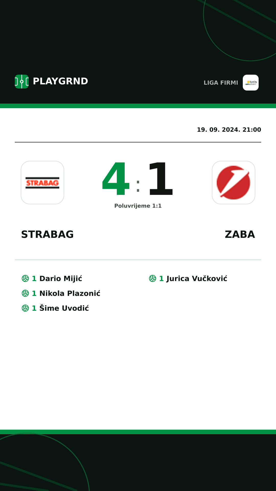 Instagram slika: Strabag 4:1 Zaba