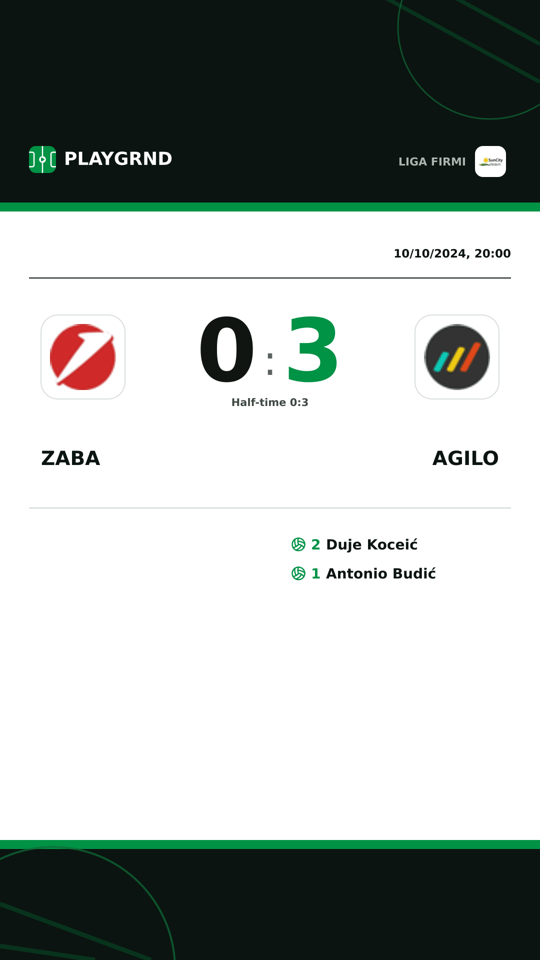 Instagram artwork: Zaba 0:3 Agilo