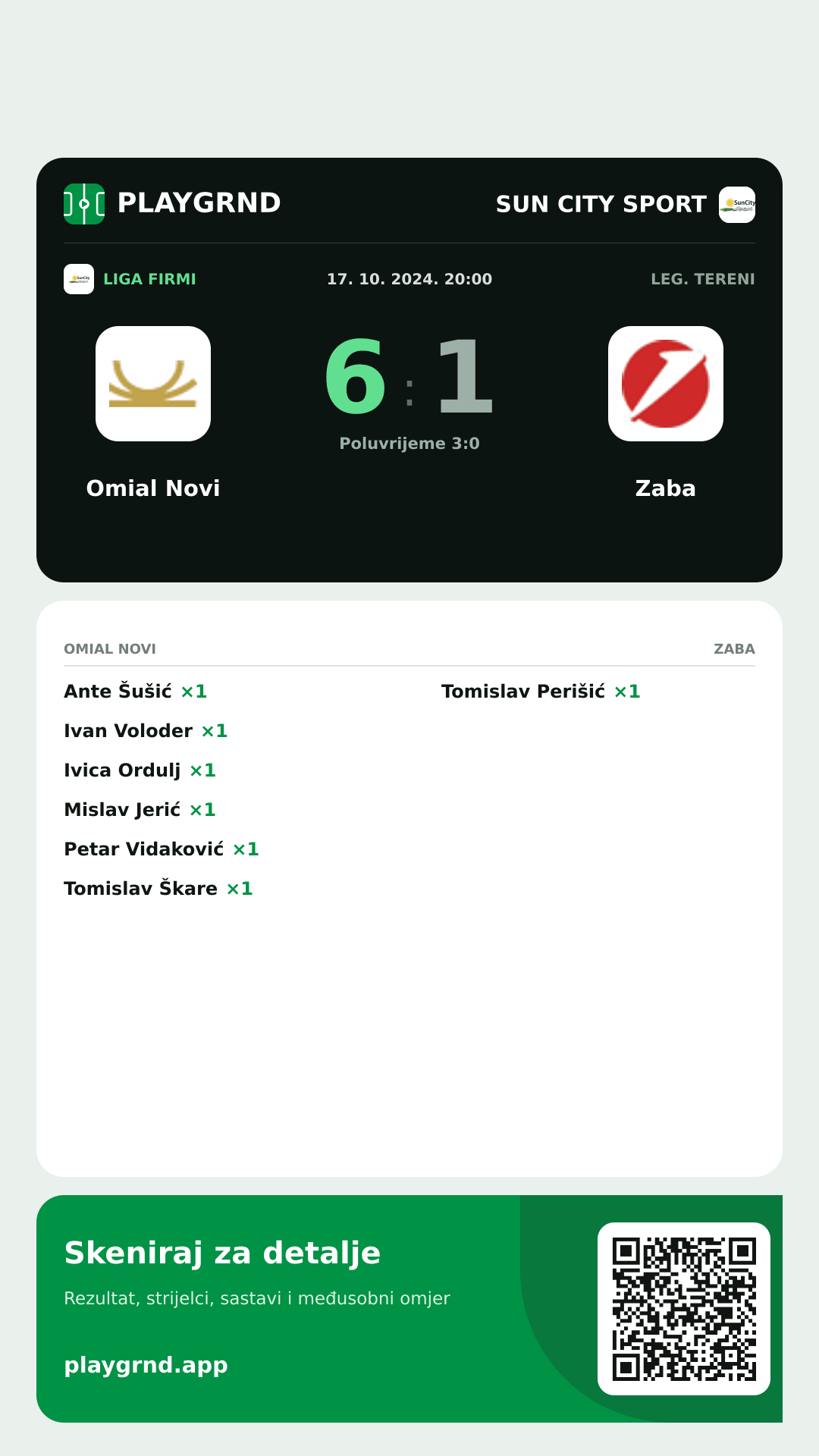 Story slika: Omial Novi 6:1 Zaba