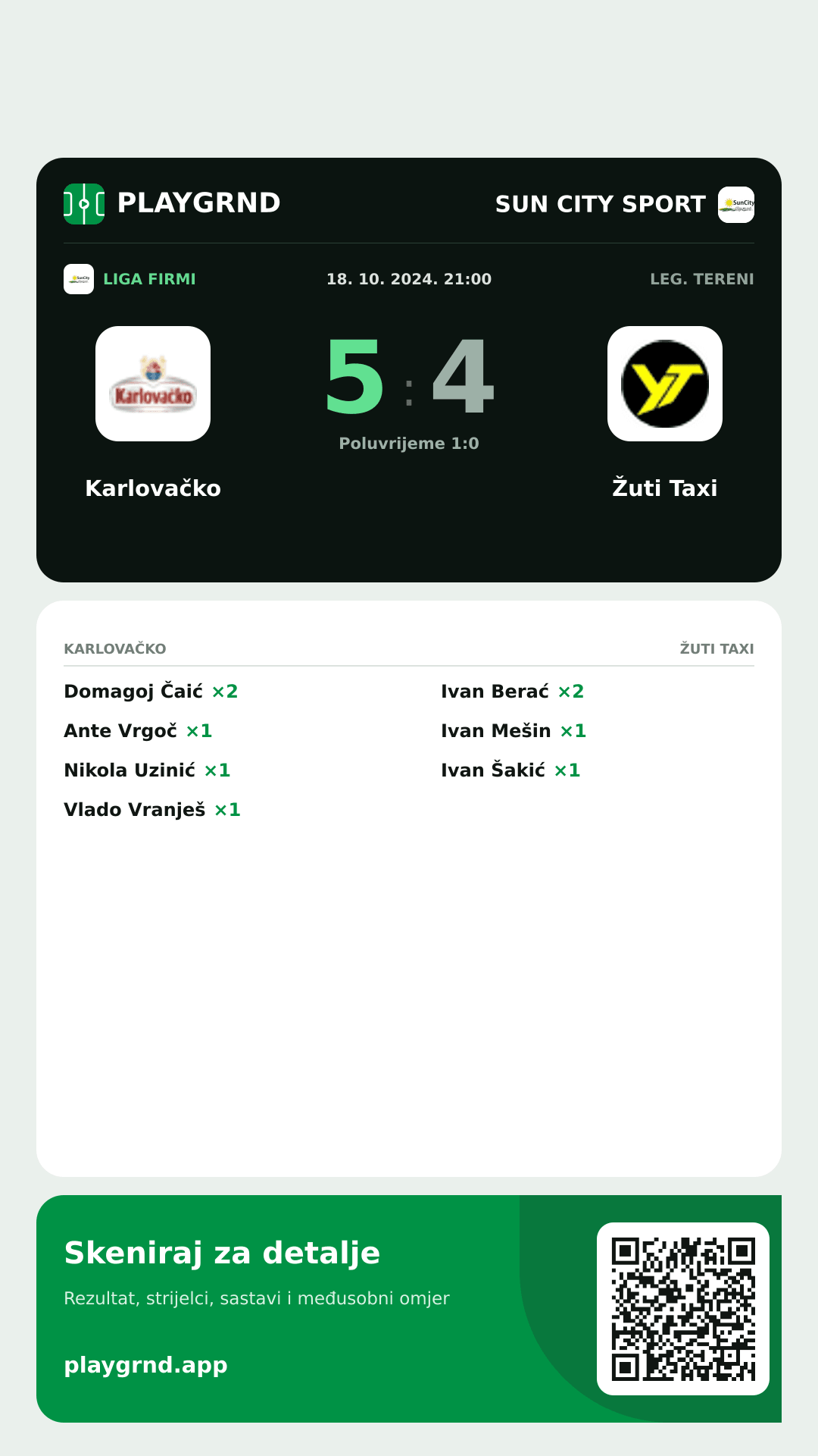 Story image: Karlovačko 5:4 Žuti Taxi