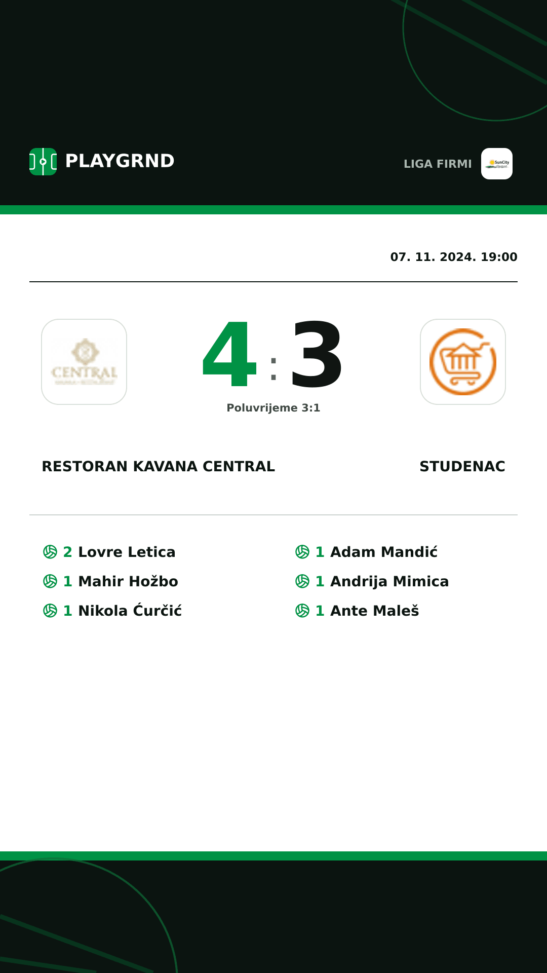 Instagram slika: Restoran Kavana Central 4:3 Studenac