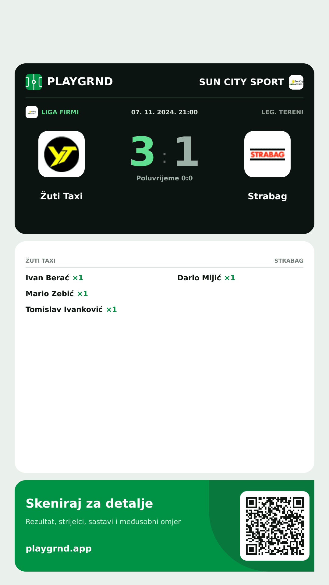 Story slika: Žuti Taxi 3:1 Strabag